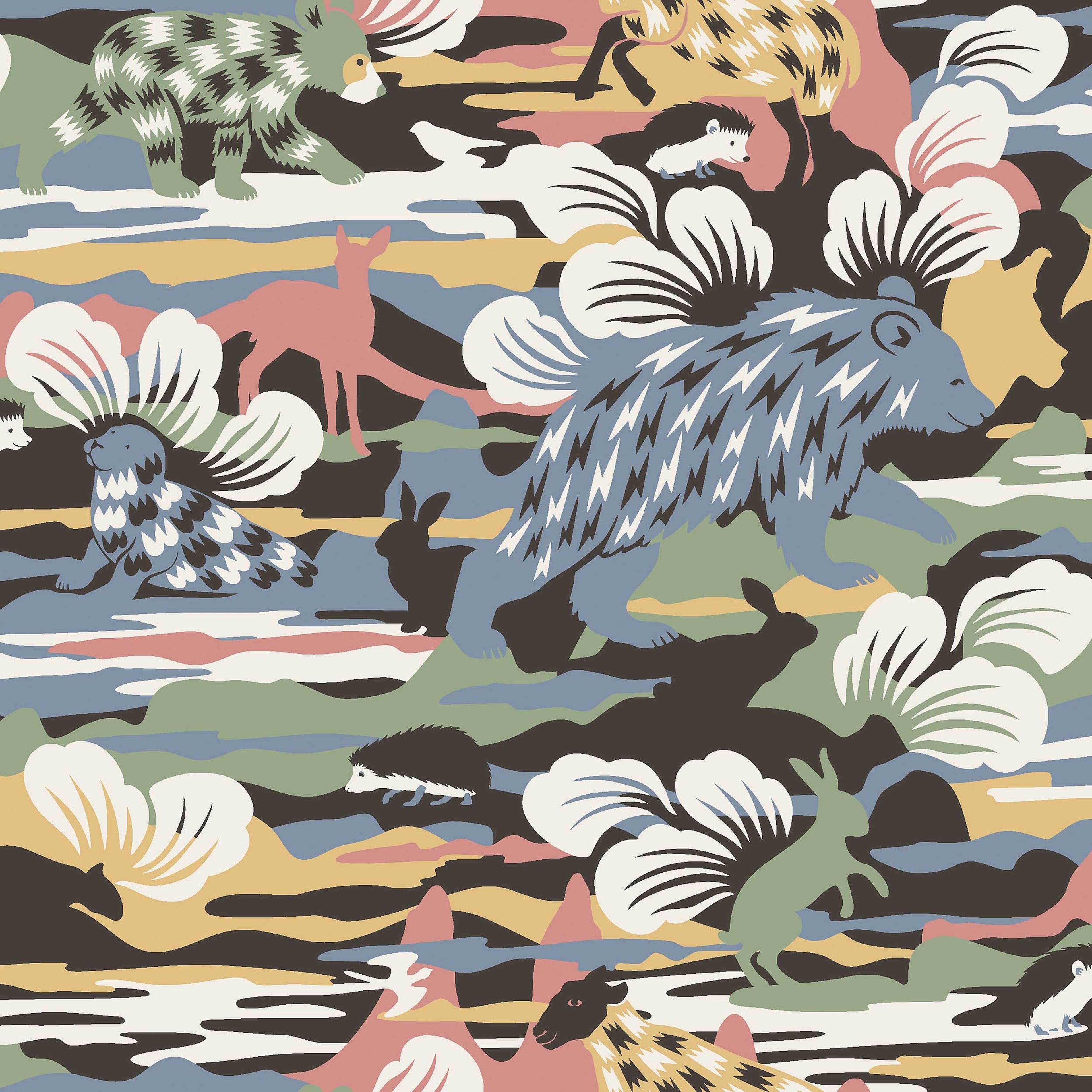 Hanna Werning Nomad, tapet tapet med blommigt mönster. Från kollektionen swedish designers. Nonwoven-material med förskjuten passning.