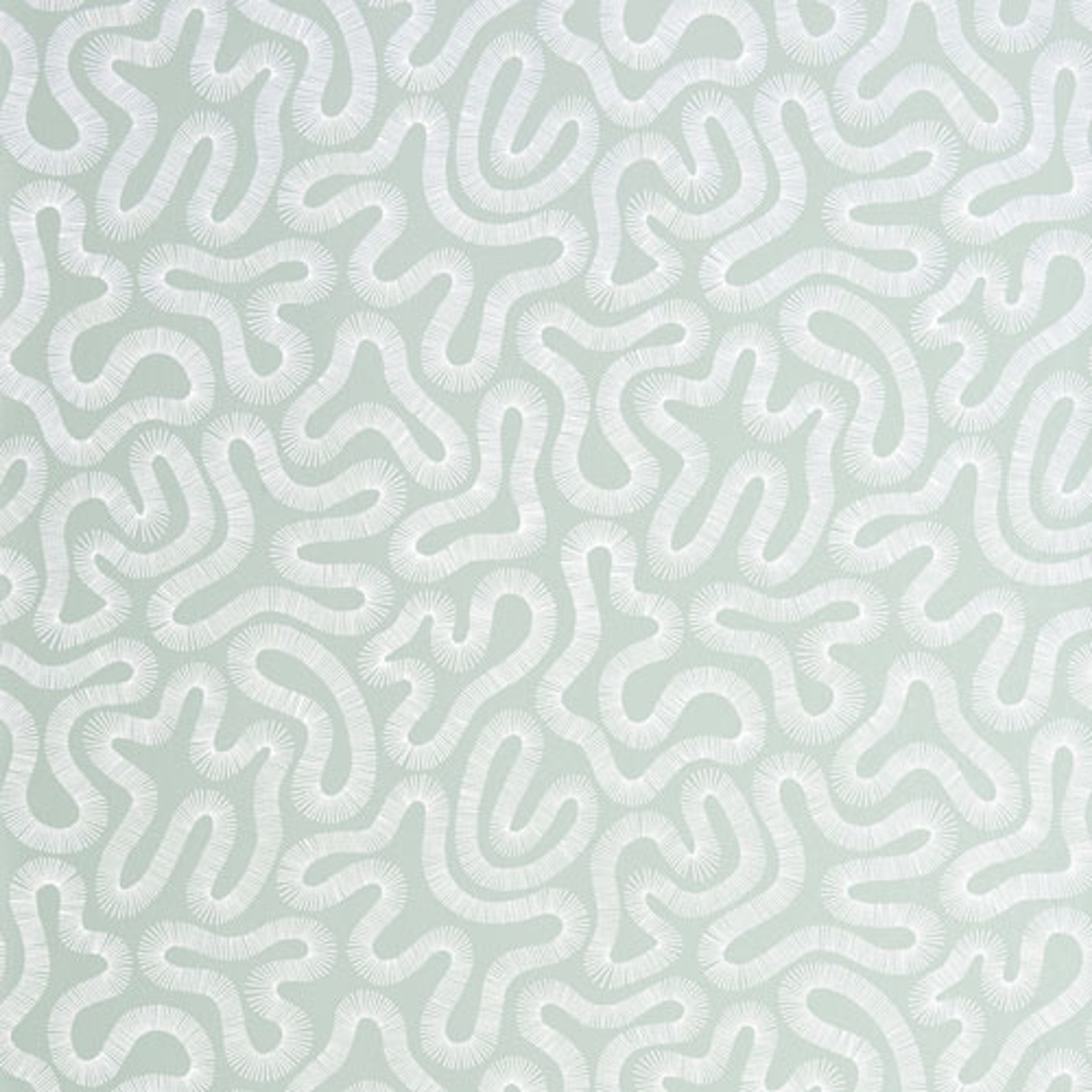 Coral Celestel tapet från Midbec med retro mönster i grå. Från kollektionen Pioneer. Nonwoven-material med förskjuten passning.
