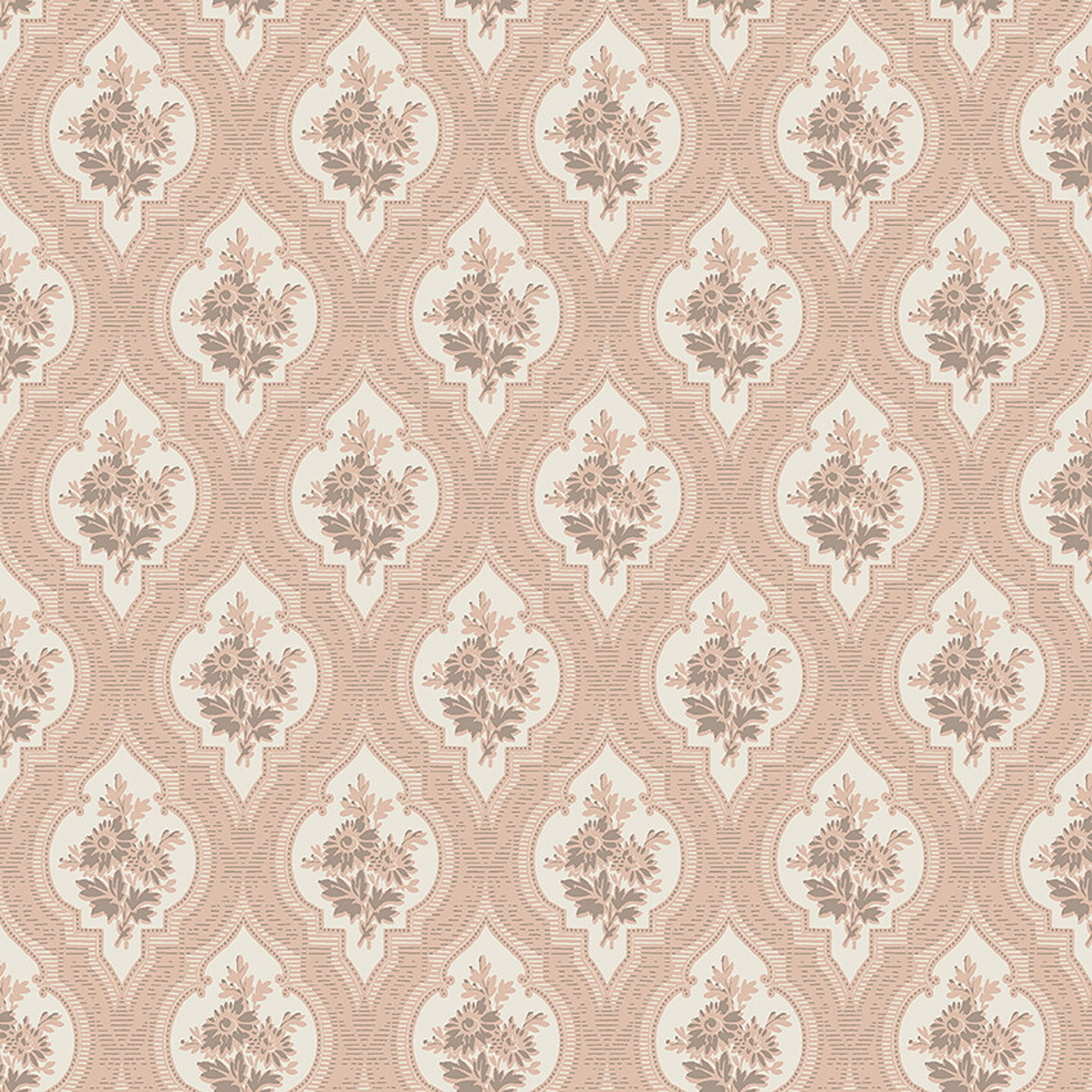 Eternal Flower tapet tapet med blommigt, trellis mönster i rosa. Från kollektionen Dreamy Escape. Nonwoven-material med förskjuten passning. Passar i vardagsrum och matsal.