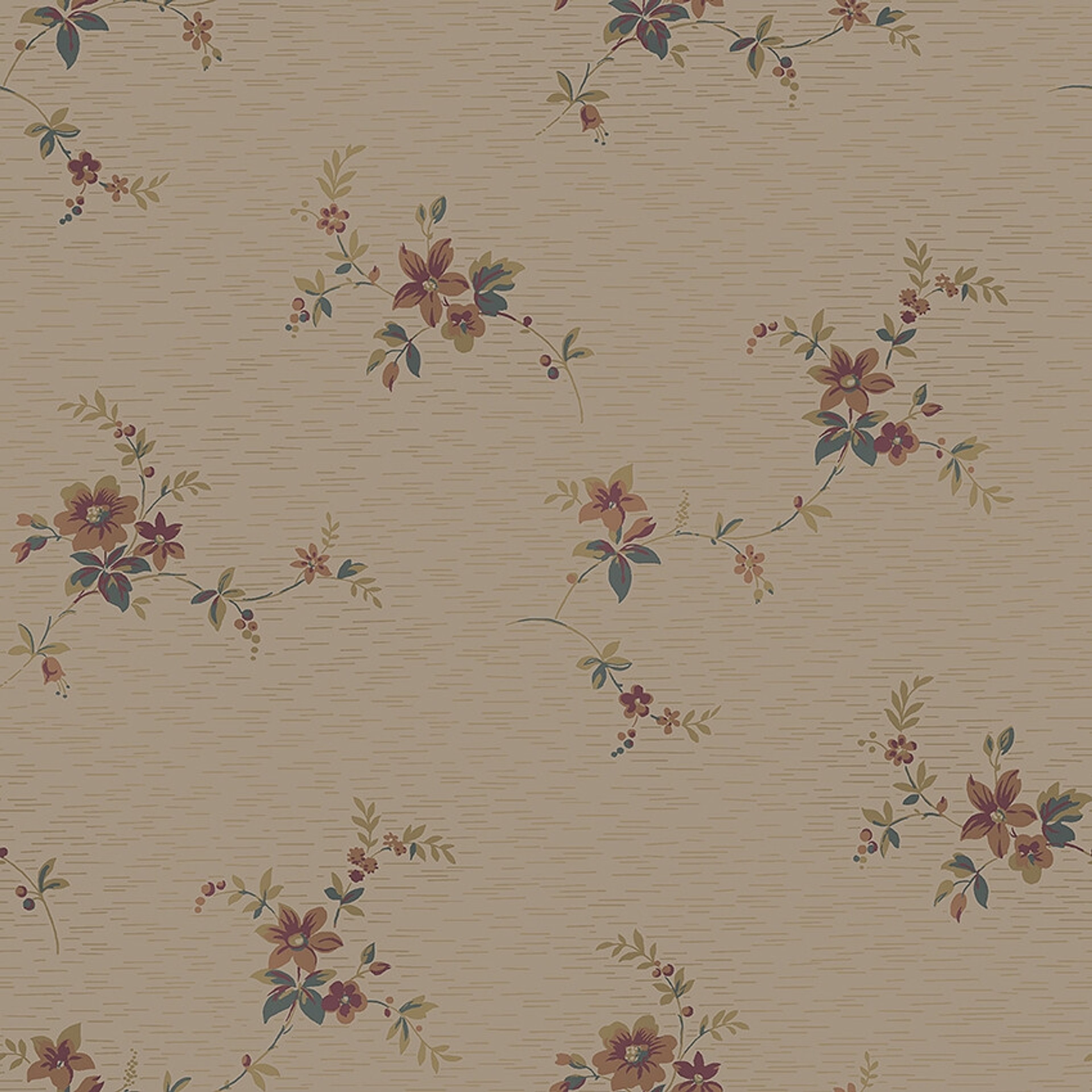 Saga tapet med blommigt mönster i röd och beige. Från kollektionen timeless traditions. Nonwoven-material med rak passning.