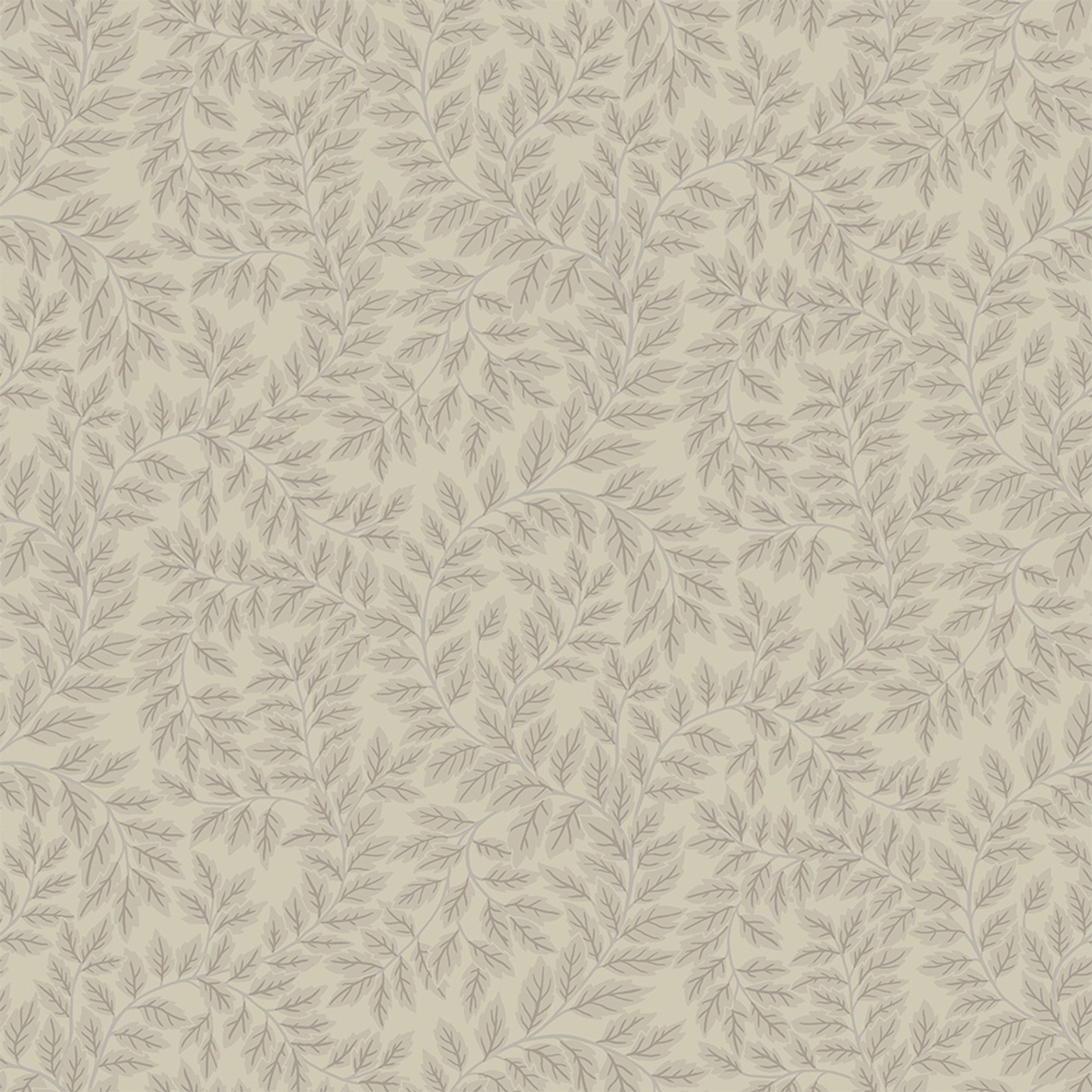Lindlöv tapet med botaniskt mönster i beige. Från kollektionen Fågelsång. Nonwoven-material med rak passning.