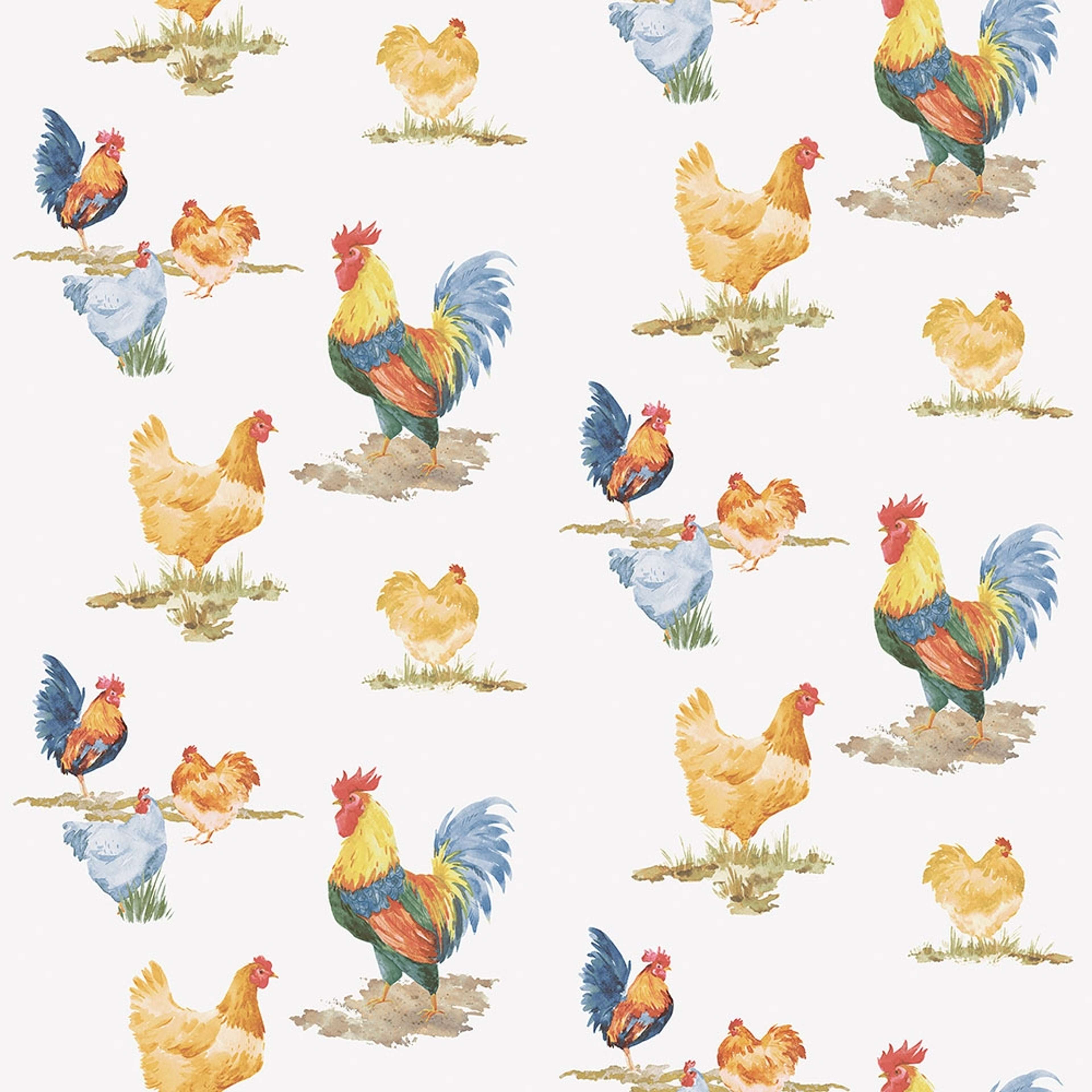 Free Range tapet med djur mönster. Från kollektionen Just Kitchens. Nonwoven-material med förskjuten passning.