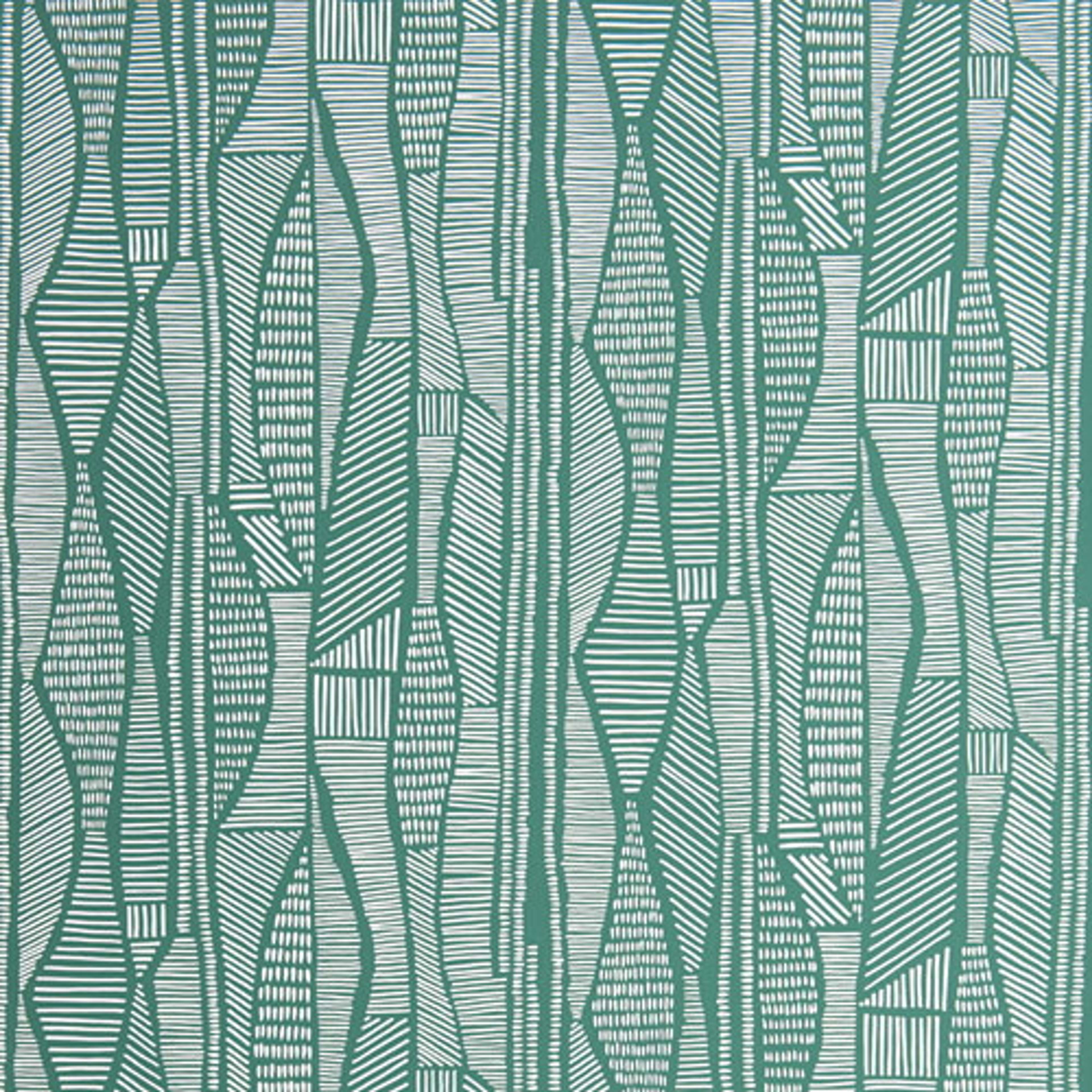 Skylark Bonny Downs tapet från Midbec med abstrakt mönster i grön. Från kollektionen Pioneer. Nonwoven-material med förskjuten passning.