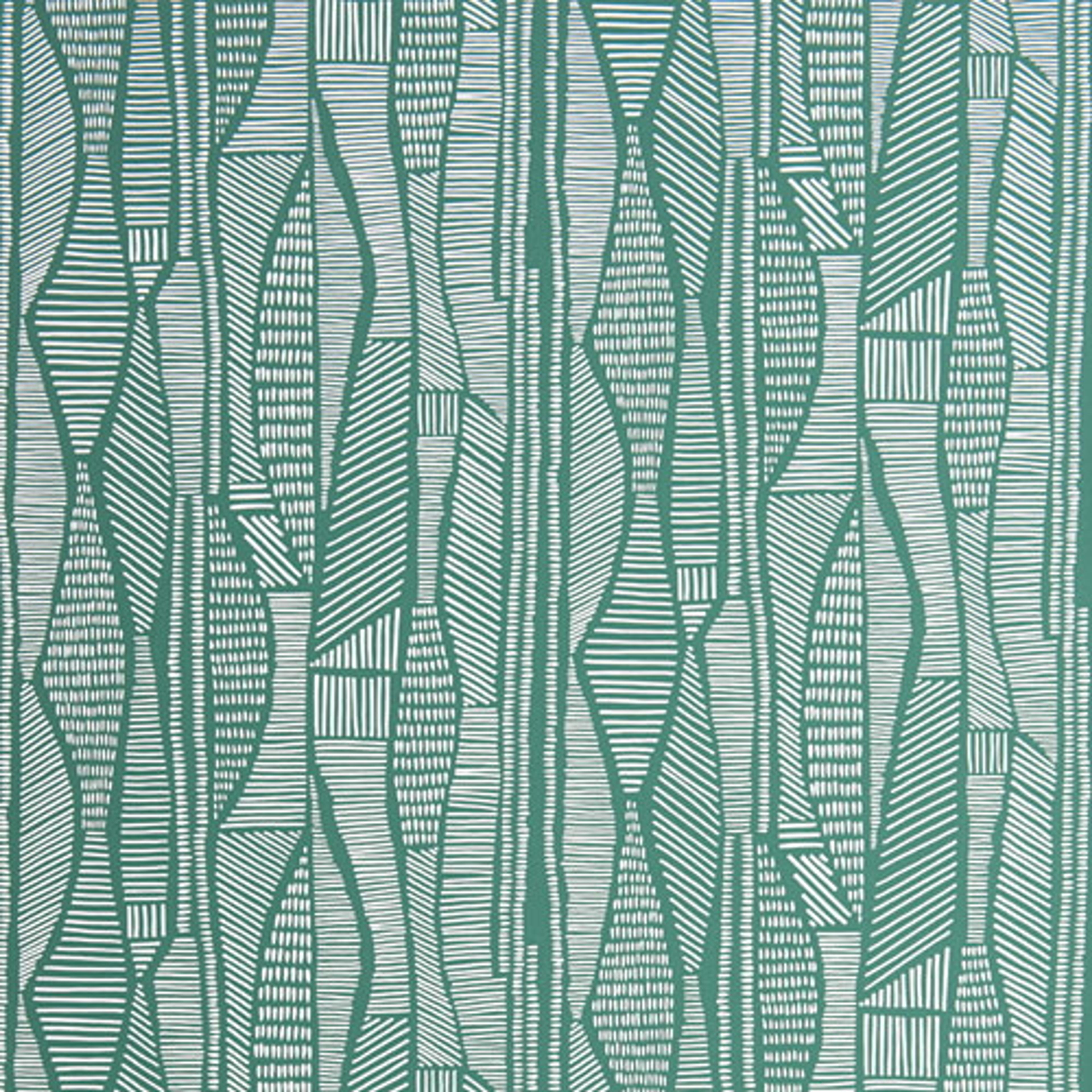Skylark Bonny Downs tapet från Midbec med abstrakt mönster i grön. Från kollektionen Pioneer. Nonwoven-material med förskjuten passning.