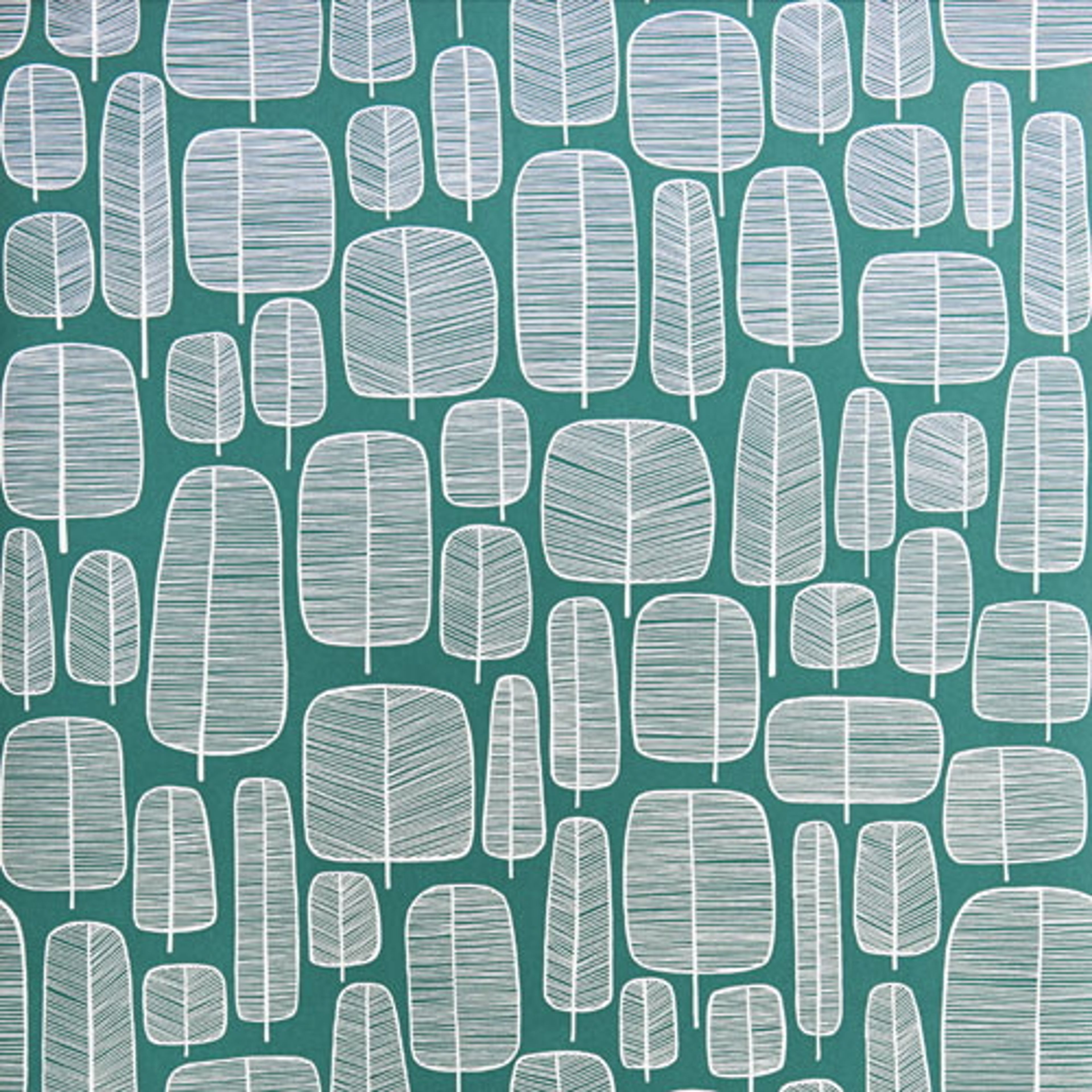 Little Trees Emerald tapet med grafiskt mönster i grön. Från kollektionen signature. Nonwoven-material med rak passning. Vintage-stil.