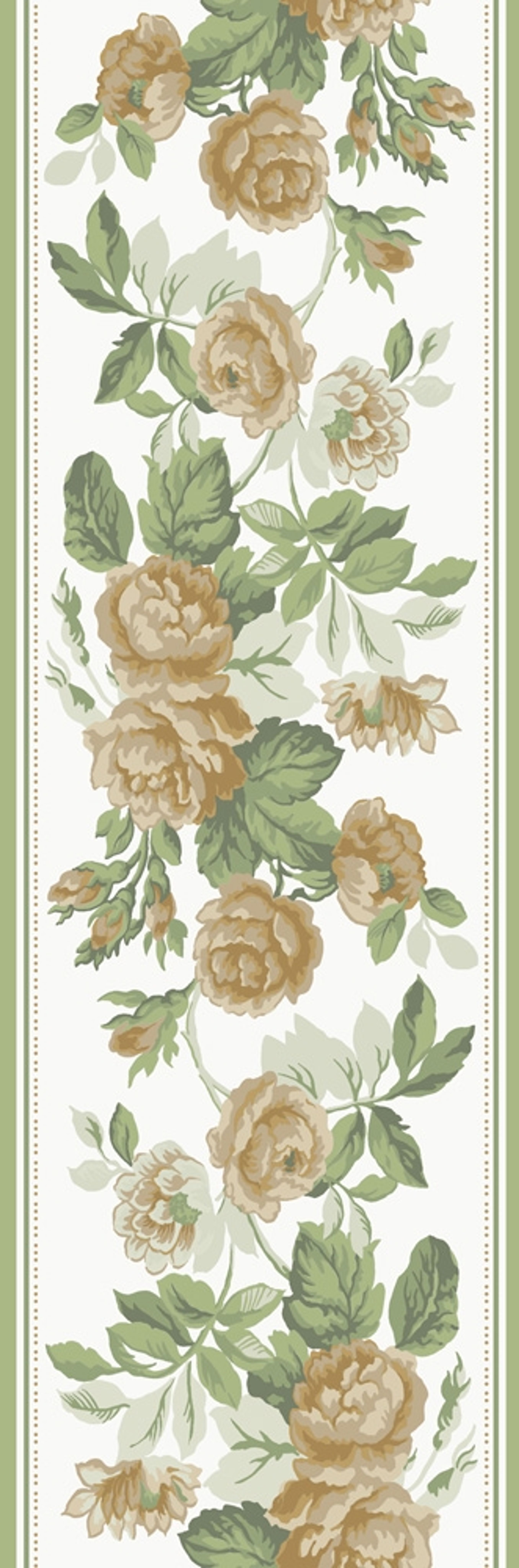 Rosdalen beige, bård från Midbec tapeter i vit och beige. Från kollektionen Sommaräng.