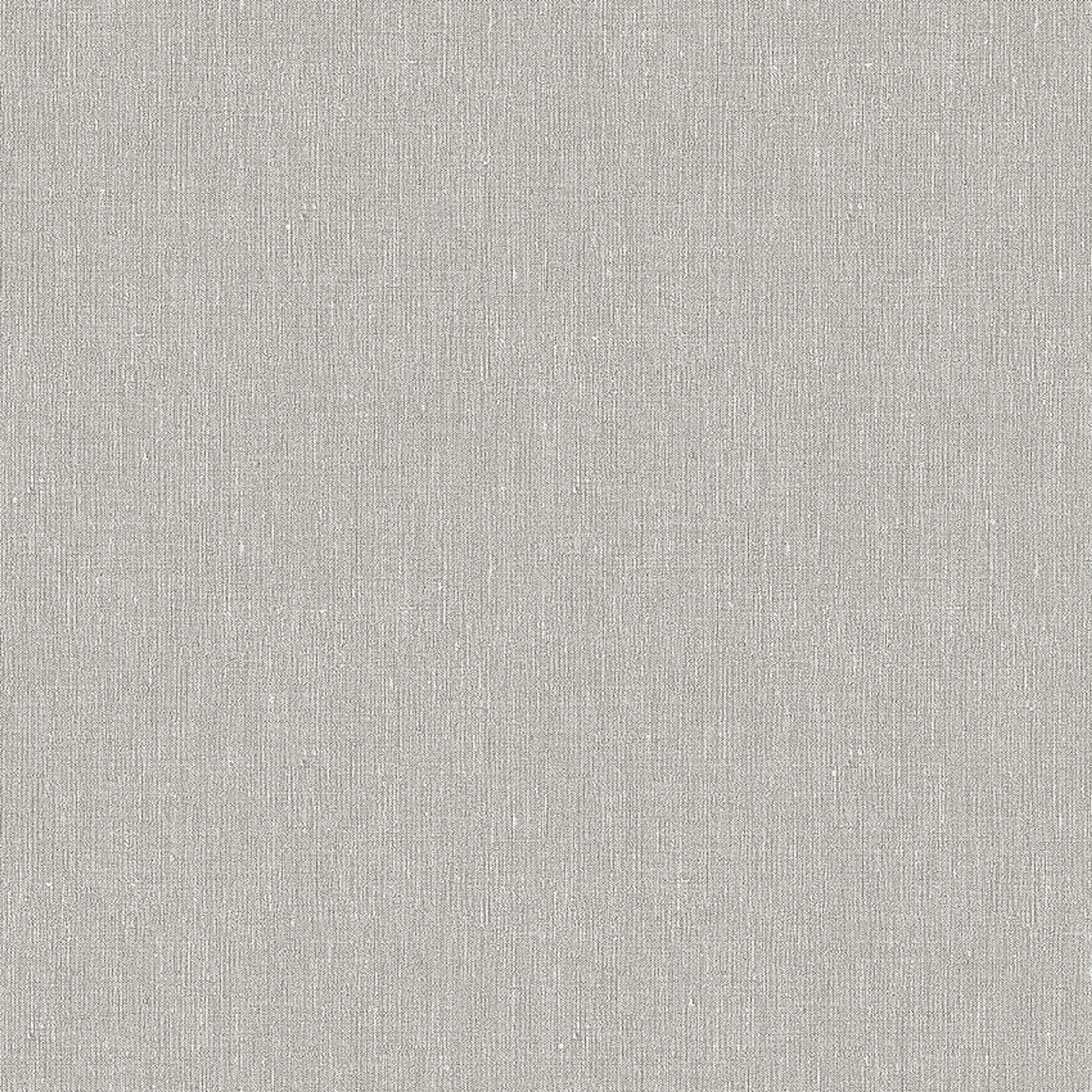 Ash Grey tapet med enfargat, textilimitation mönster i grå. Från kollektionen Linen. Nonwoven-material. Passar i vardagsrum och matsal.