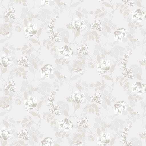 Malin, Silver Grå tapet från duro med blommigt mönster i grå. Från kollektionen Spira. Nonwoven-material med rak passning.