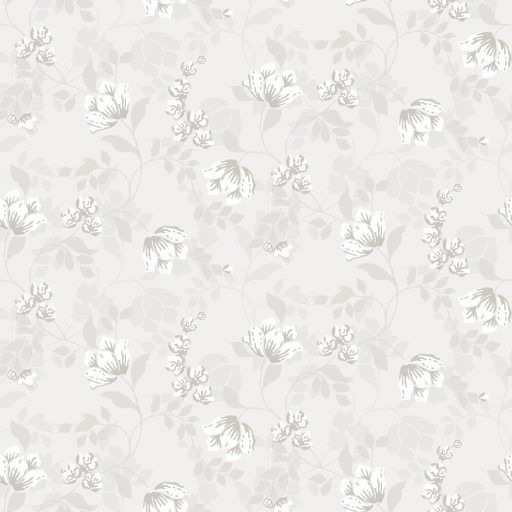 Malin, Silver Grå tapet från duro med blommigt mönster i grå. Från kollektionen Spira. Nonwoven-material med rak passning.