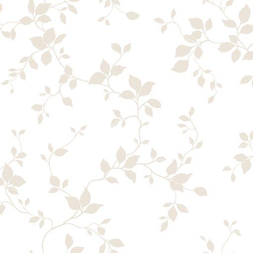 Björk, Vit tapet från duro med botaniskt mönster i vit. Från kollektionen Natur. Nonwoven-material med förskjuten passning.