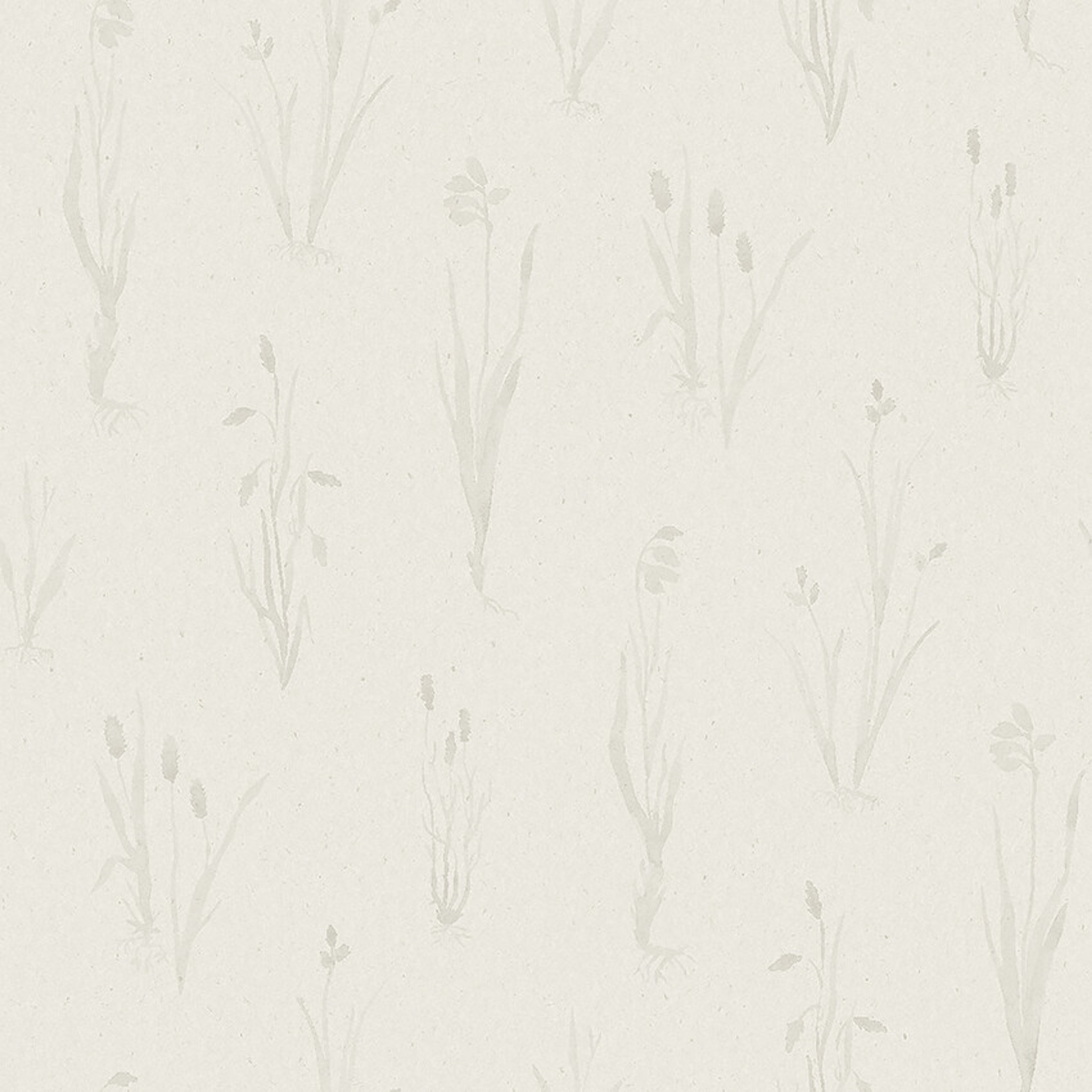 Moorland tapet med botaniskt mönster i vit. Från kollektionen Woodland. Nonwoven-material med rak passning.