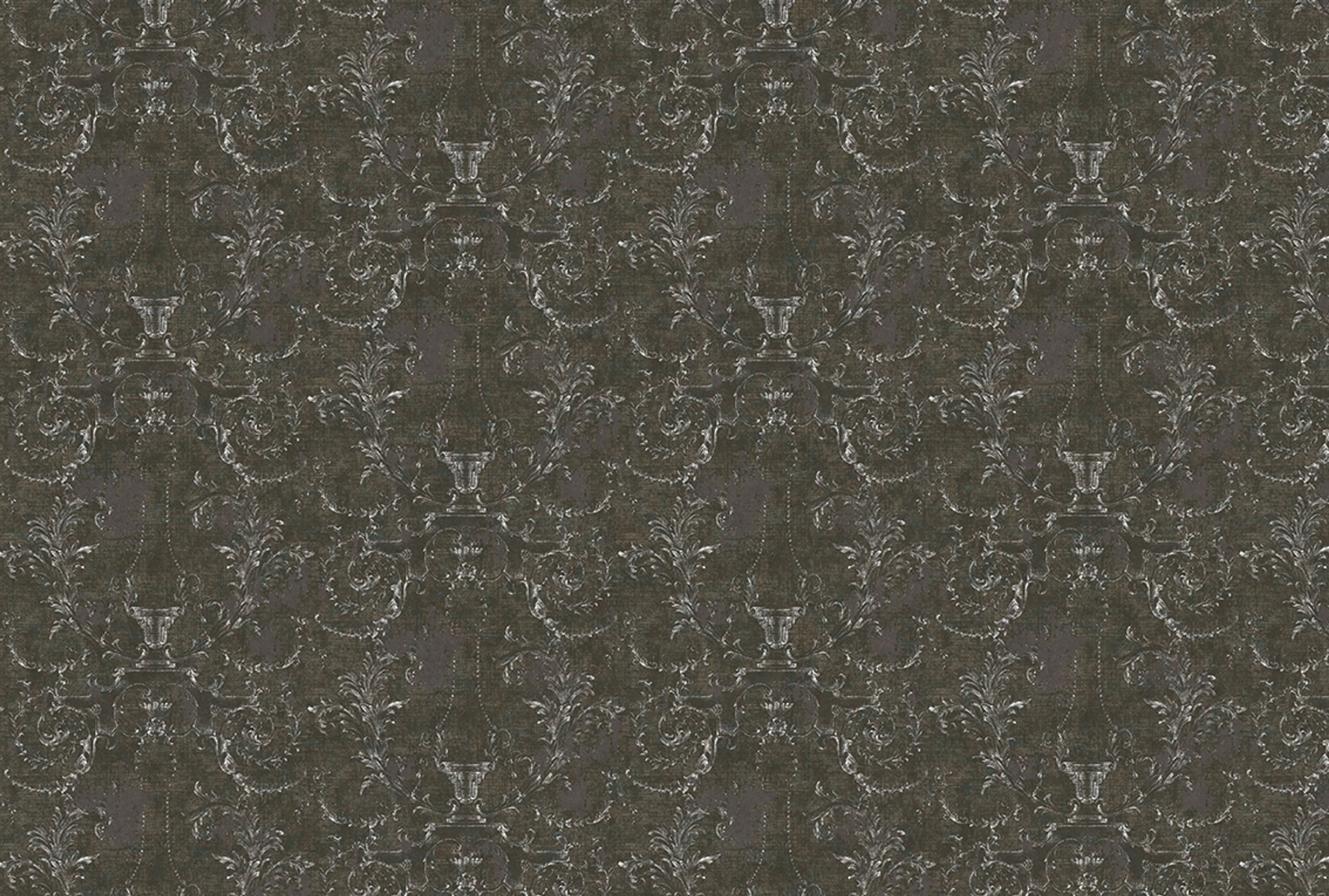 Vintage barock, digitaltapet i grå tapet med digitalfoto mönster i grå. Från kollektionen history of art. Nonwoven-material med fri passning. Passar i vardagsrum och matsal.