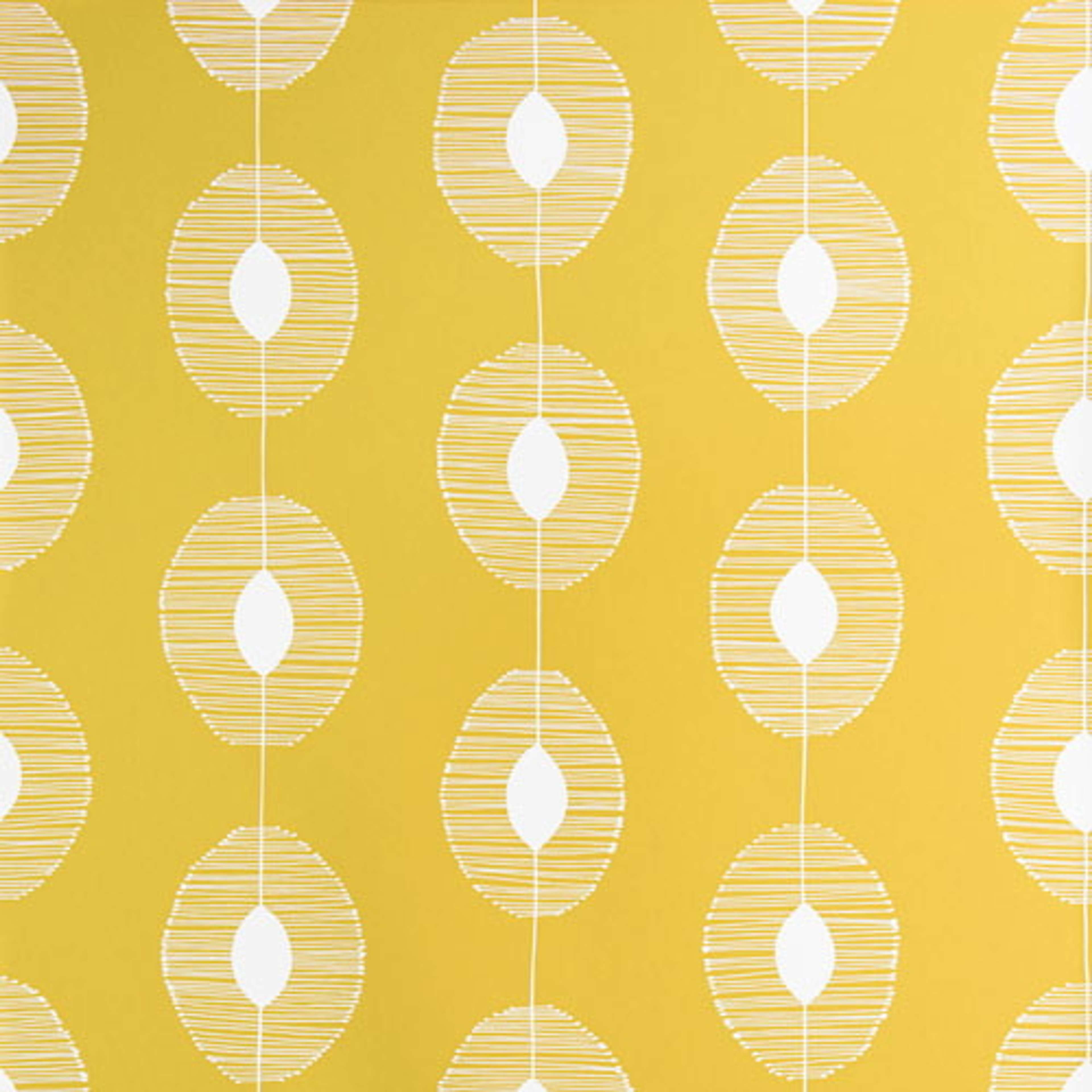 Dewsrops tapet med geometriskt mönster i gul. Från kollektionen signature. Nonwoven-material med rak passning.