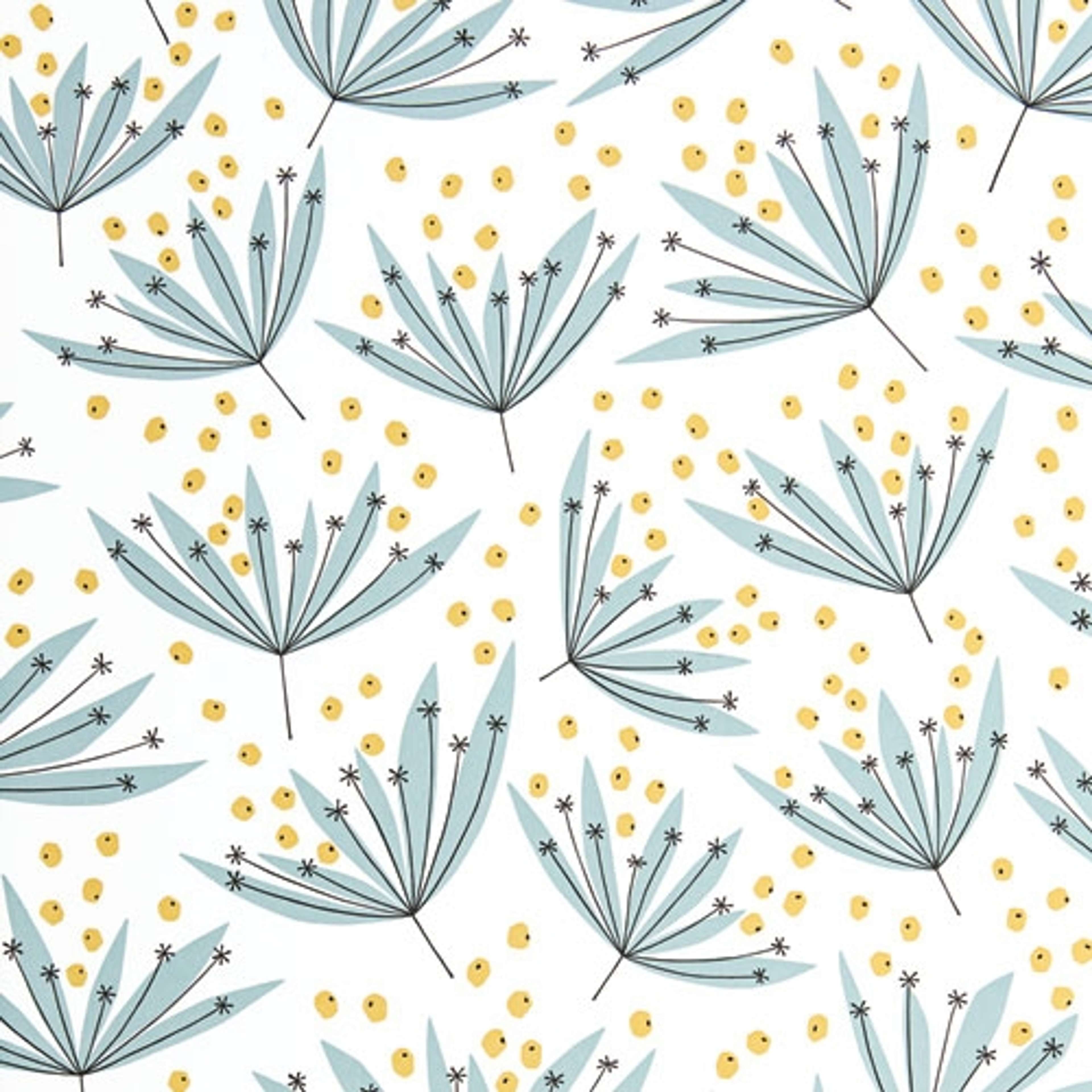 Wildflower Tidy Tips tapet från Midbec med retro mönster i beige. Från kollektionen Pioneer. Nonwoven-material med förskjuten passning.
