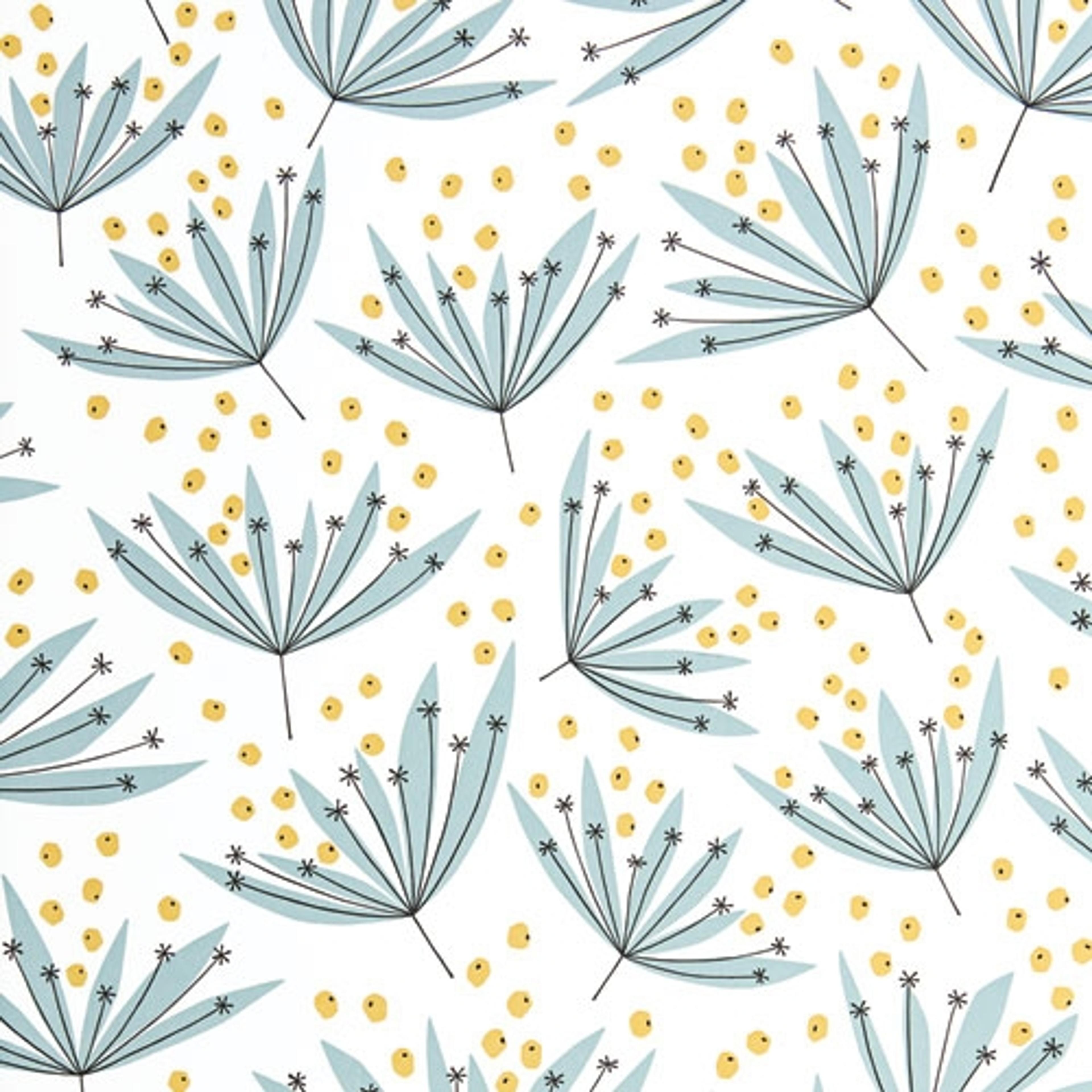 Wildflower Tidy Tips tapet från Midbec med retro mönster i beige. Från kollektionen Pioneer. Nonwoven-material med förskjuten passning.