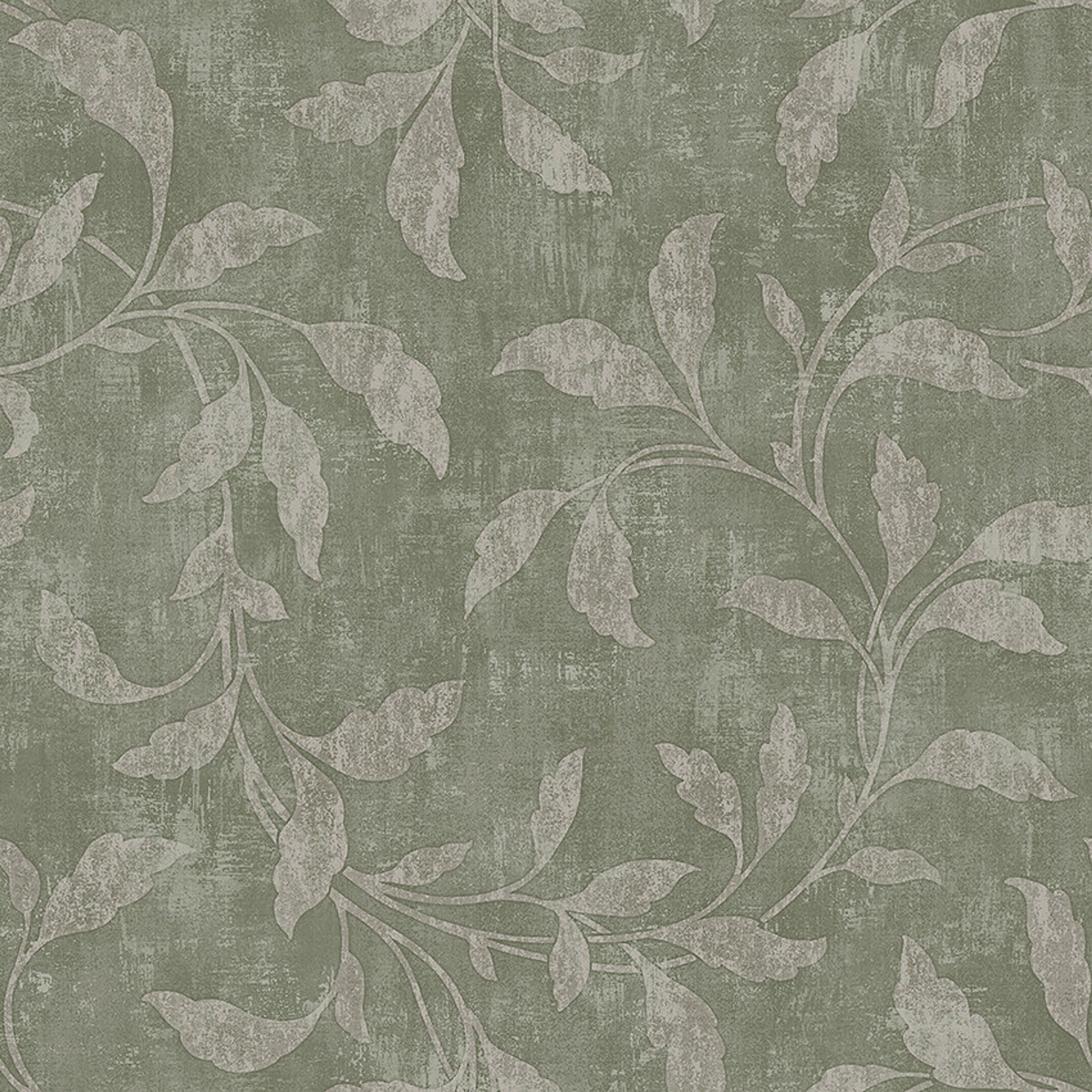 Rosewood Night tapet tapet med botaniskt mönster i grön. Från kollektionen Dreamy Escape. Nonwoven-material med rak passning. Passar i vardagsrum och matsal.
