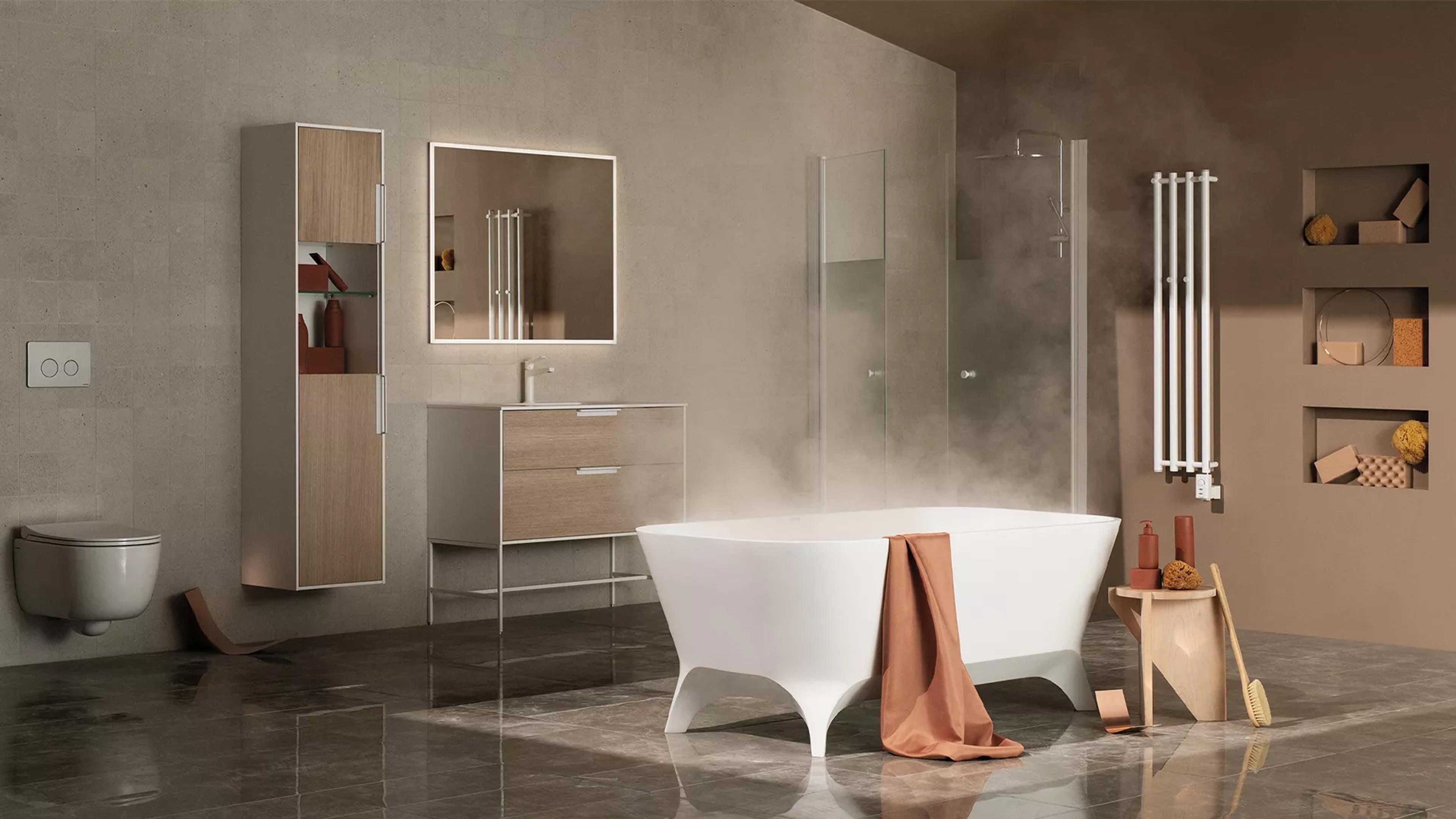 Svedbergs bathroom badrum banner colorama