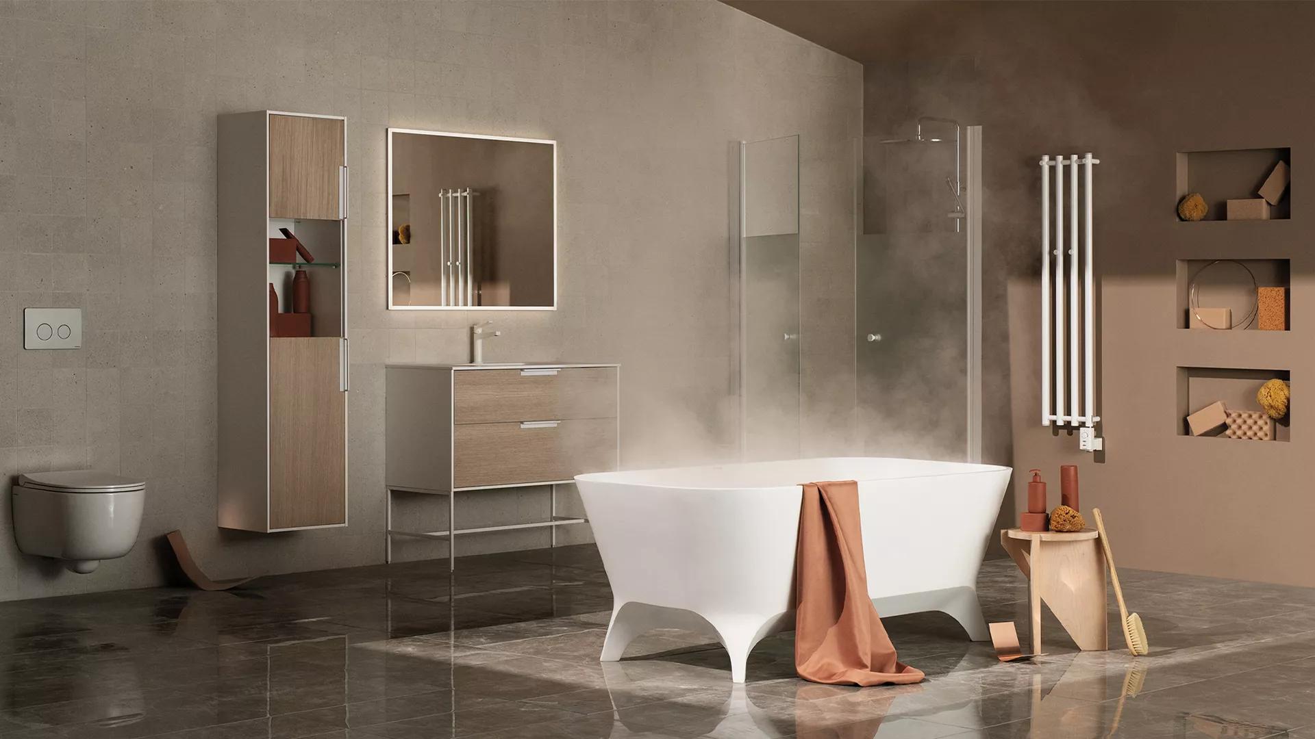 Svedbergs bathroom badrum banner colorama