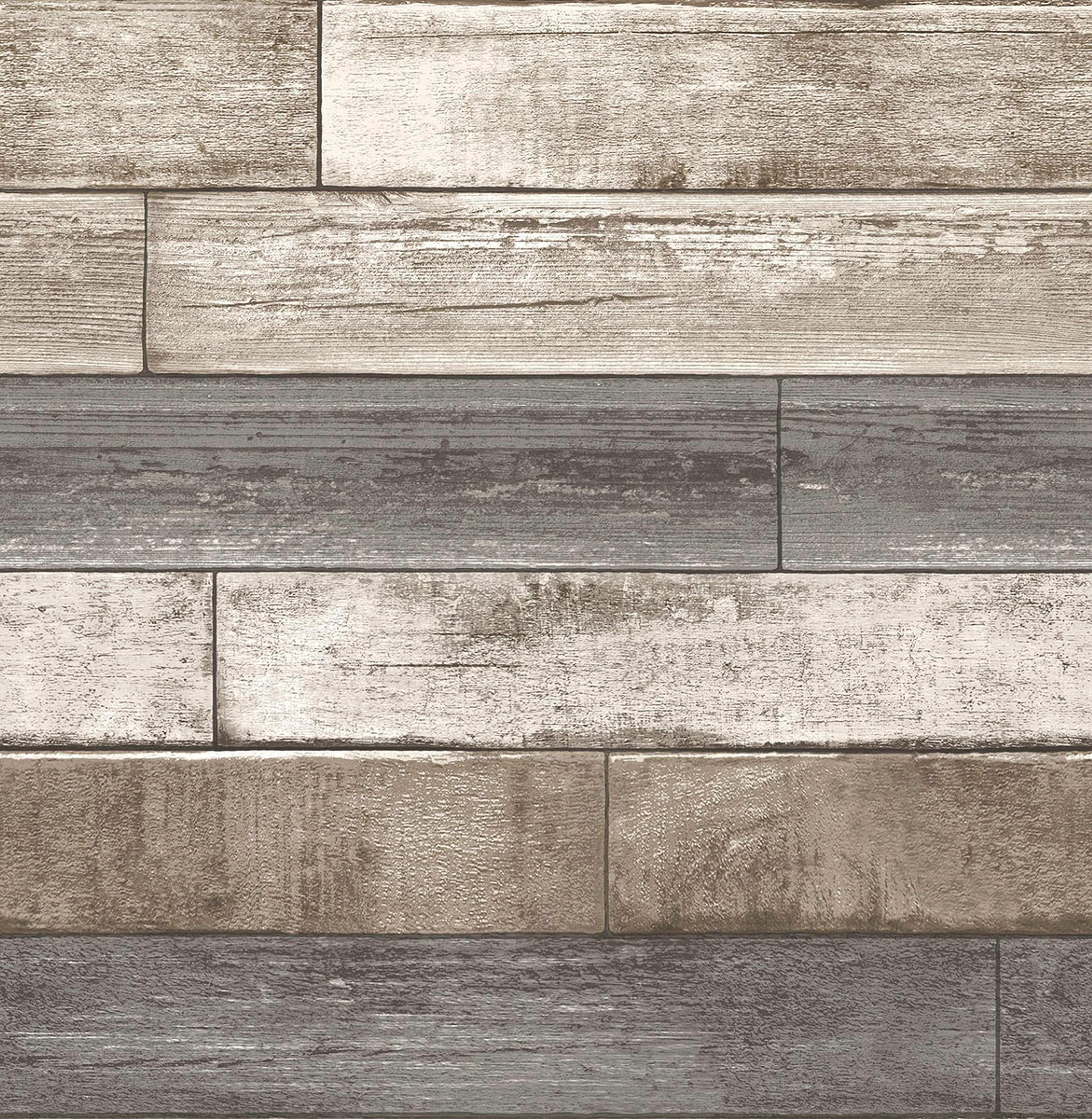 Weathered Plank tapet i grå tapet med tegelsten mönster i grå. Från kollektionen trilogy. Nonwoven-material med rak passning. Passar i vardagsrum och matsal.