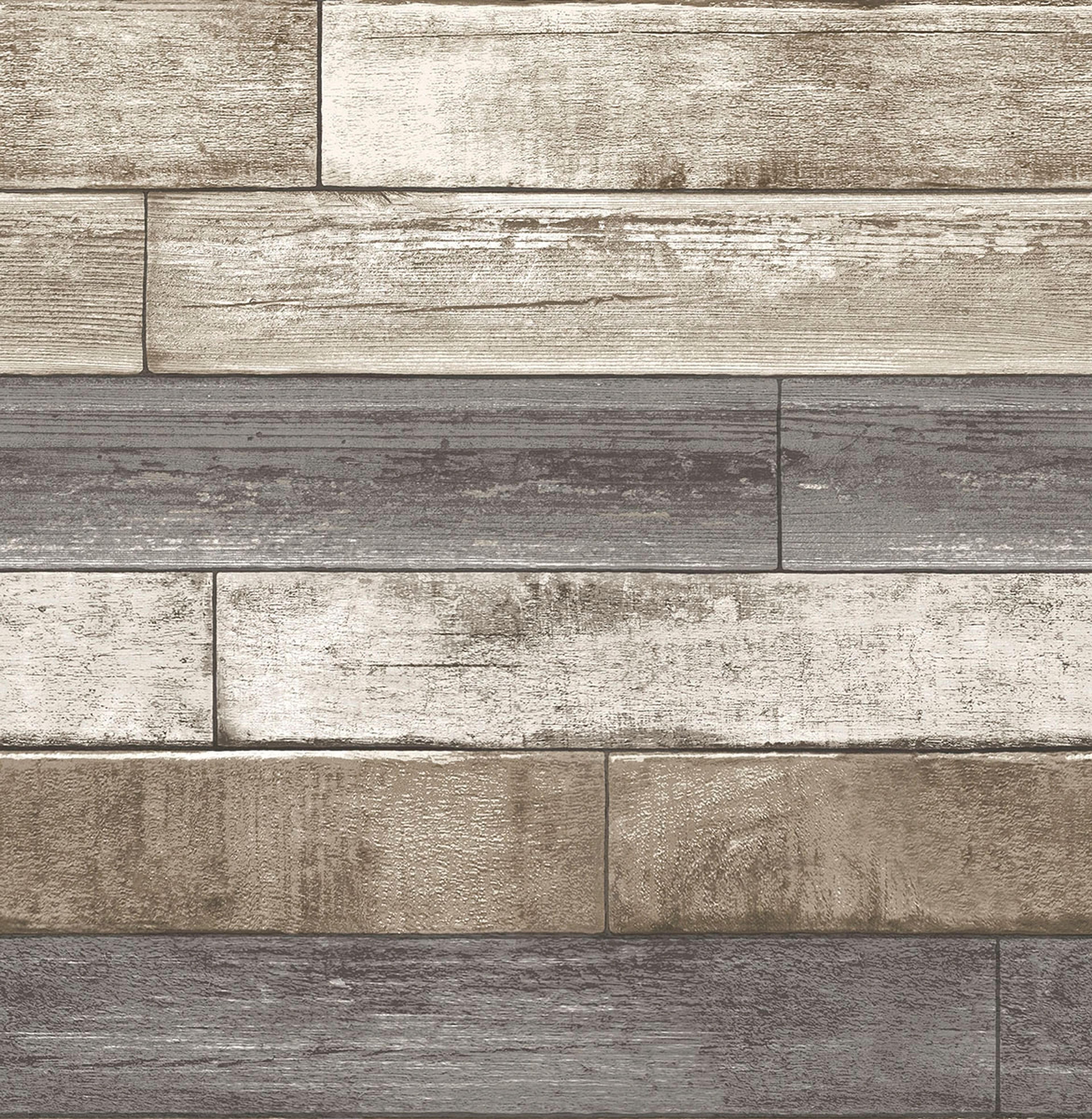 Weathered Plank tapet i grå tapet med tegelsten mönster i grå. Från kollektionen trilogy. Nonwoven-material med rak passning. Passar i vardagsrum och matsal.