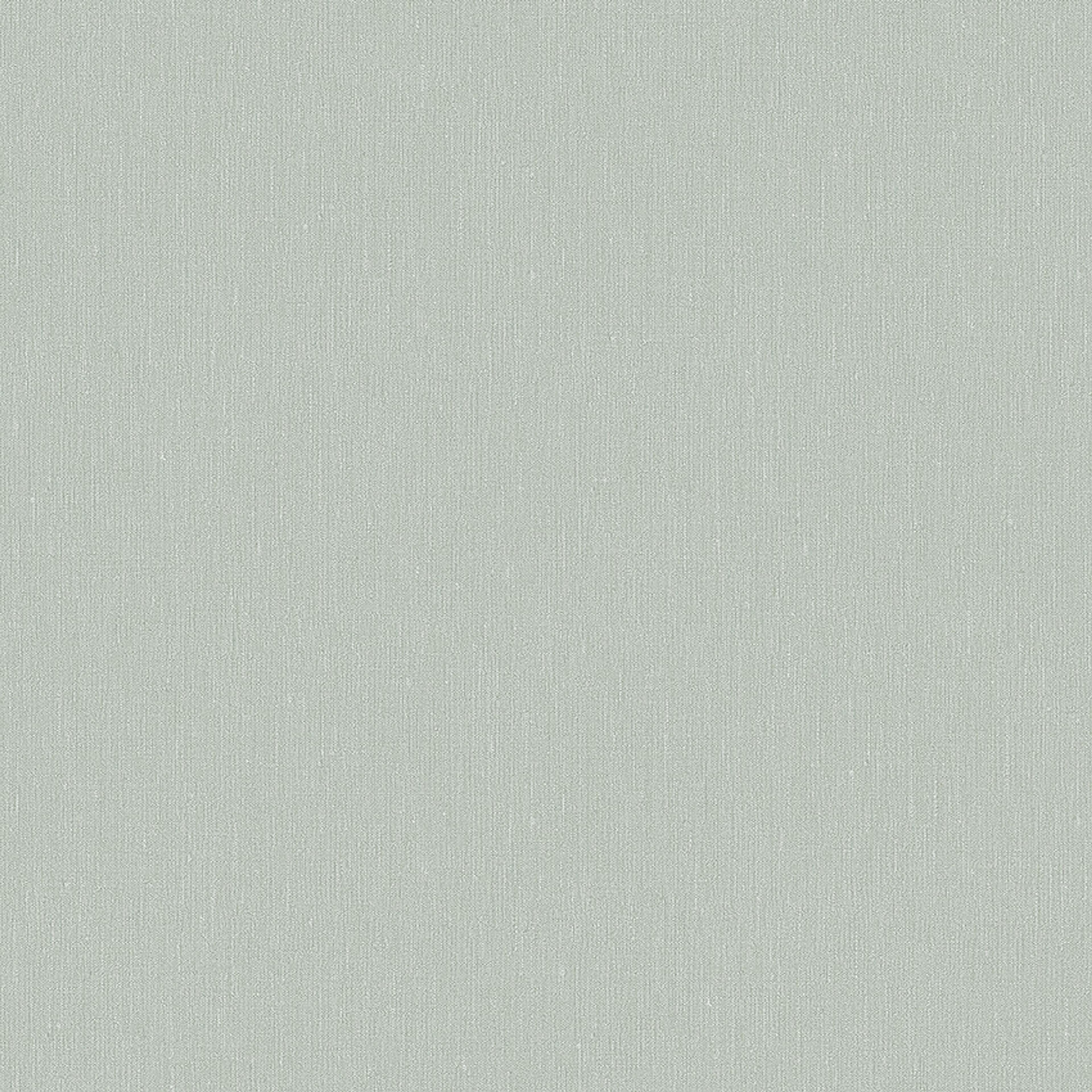 Soft Jade tapet med enfargat, textilimitation mönster i grön. Från kollektionen Linen. Nonwoven-material. Passar i vardagsrum och matsal.