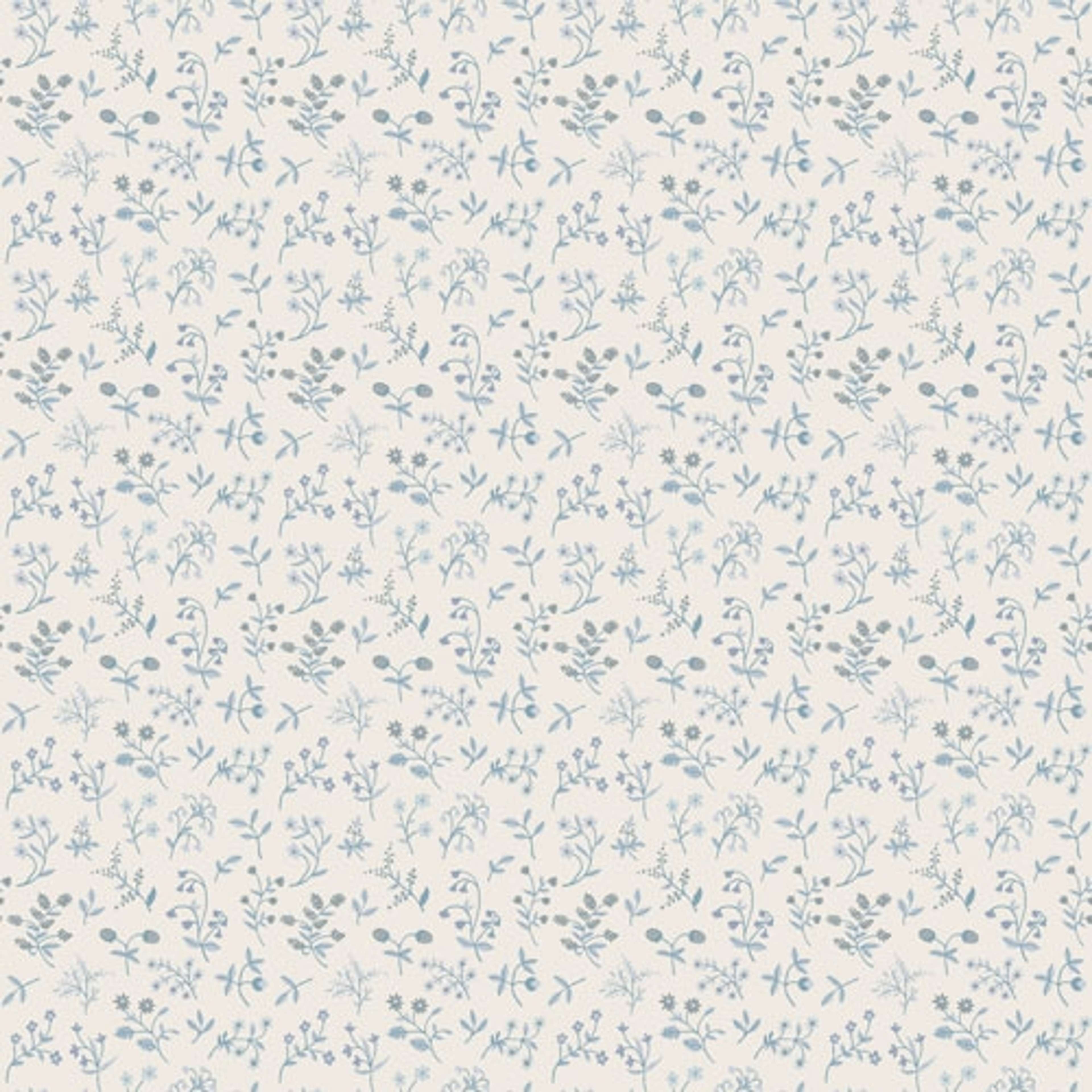 Josefin tapet från Midbec med blommigt mönster i vit. Från kollektionen Havsblick. Nonwoven-material med rak passning.