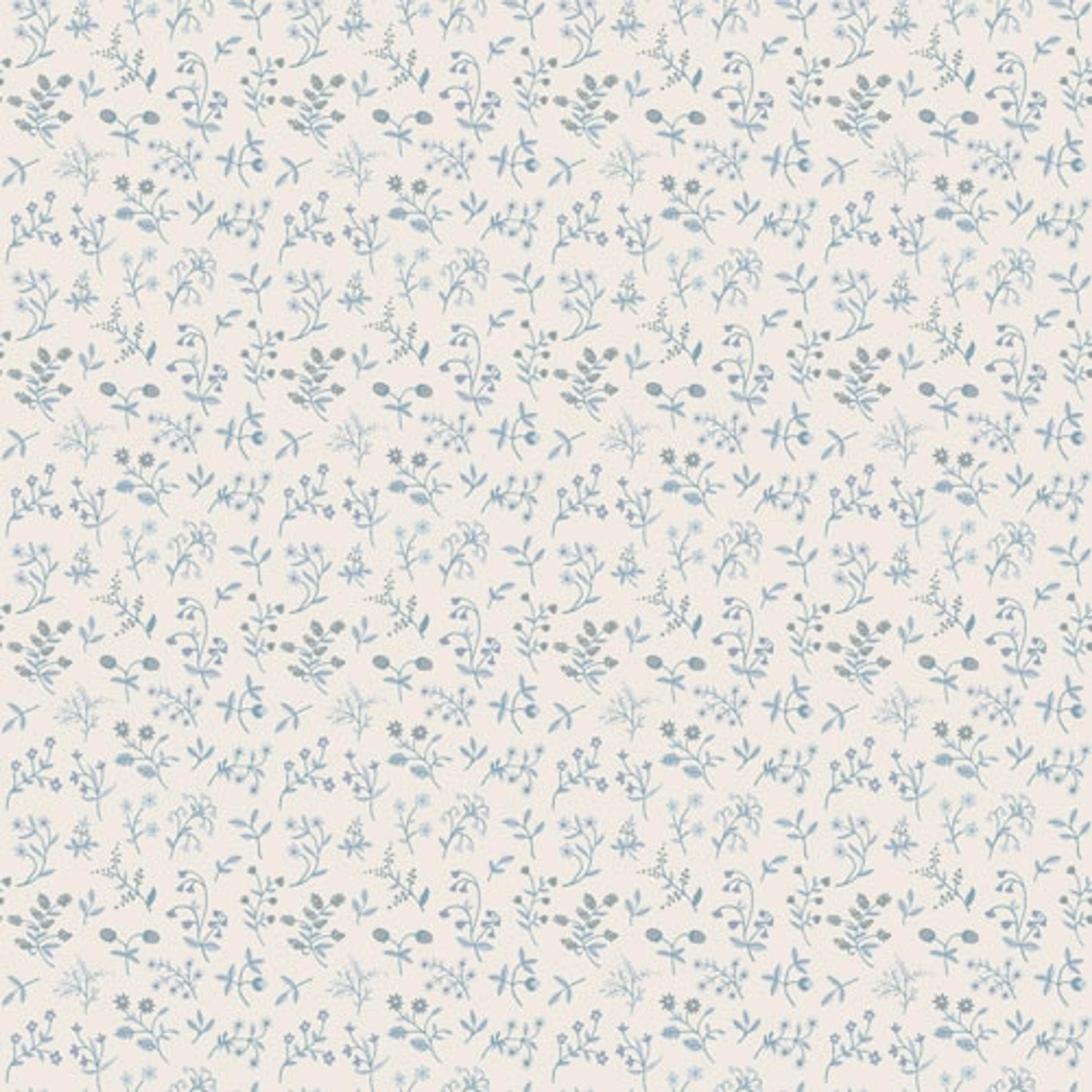 Josefin tapet från Midbec med blommigt mönster i vit. Från kollektionen Havsblick. Nonwoven-material med rak passning.