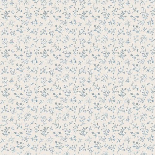Josefin tapet från Midbec med blommigt mönster i vit. Från kollektionen Havsblick. Nonwoven-material med rak passning.