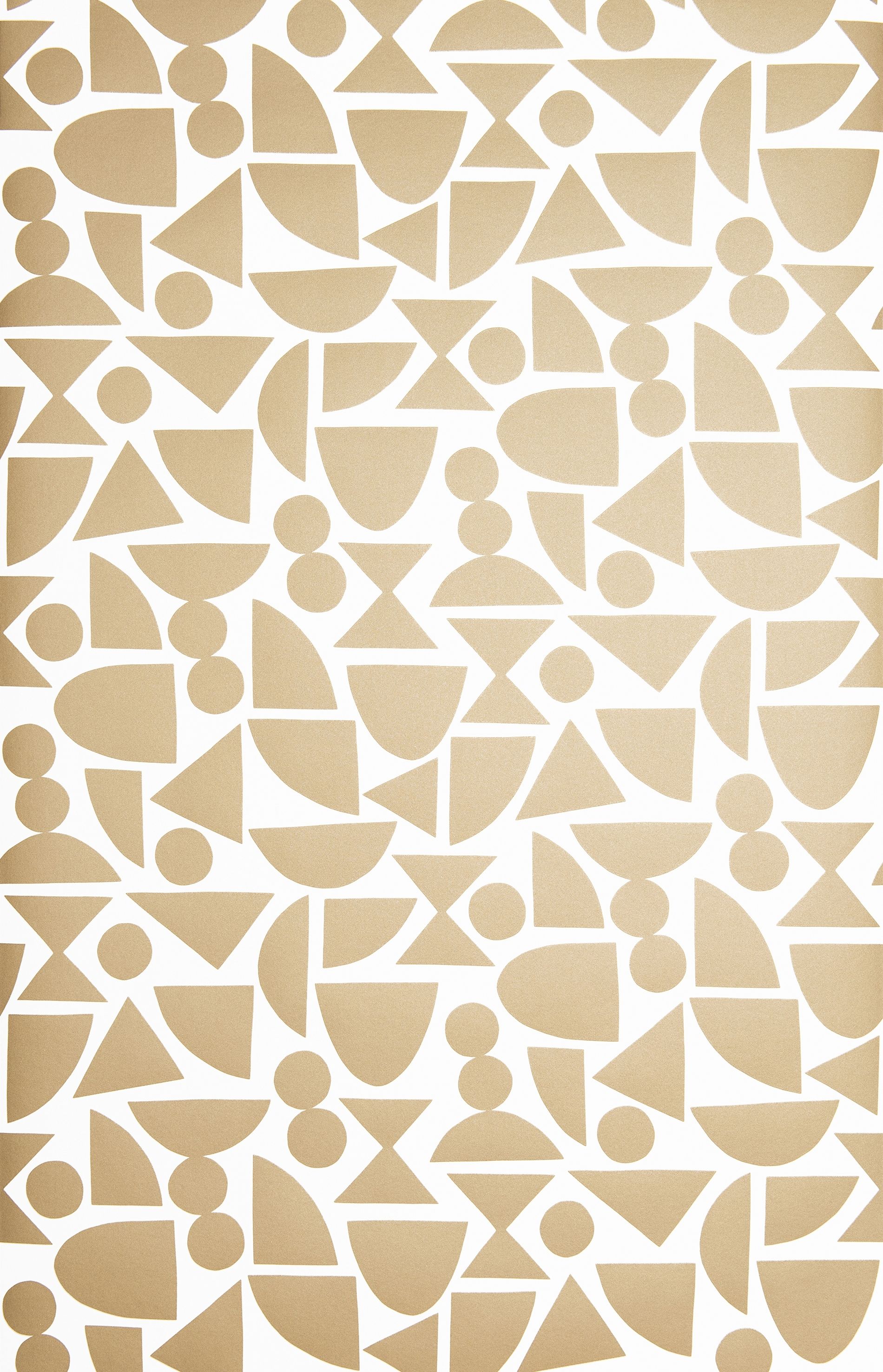 Shapes tapet från Midbec med geometriskt mönster i brun. Från kollektionen Seven Sisters. Nonwoven-material med förskjuten passning.