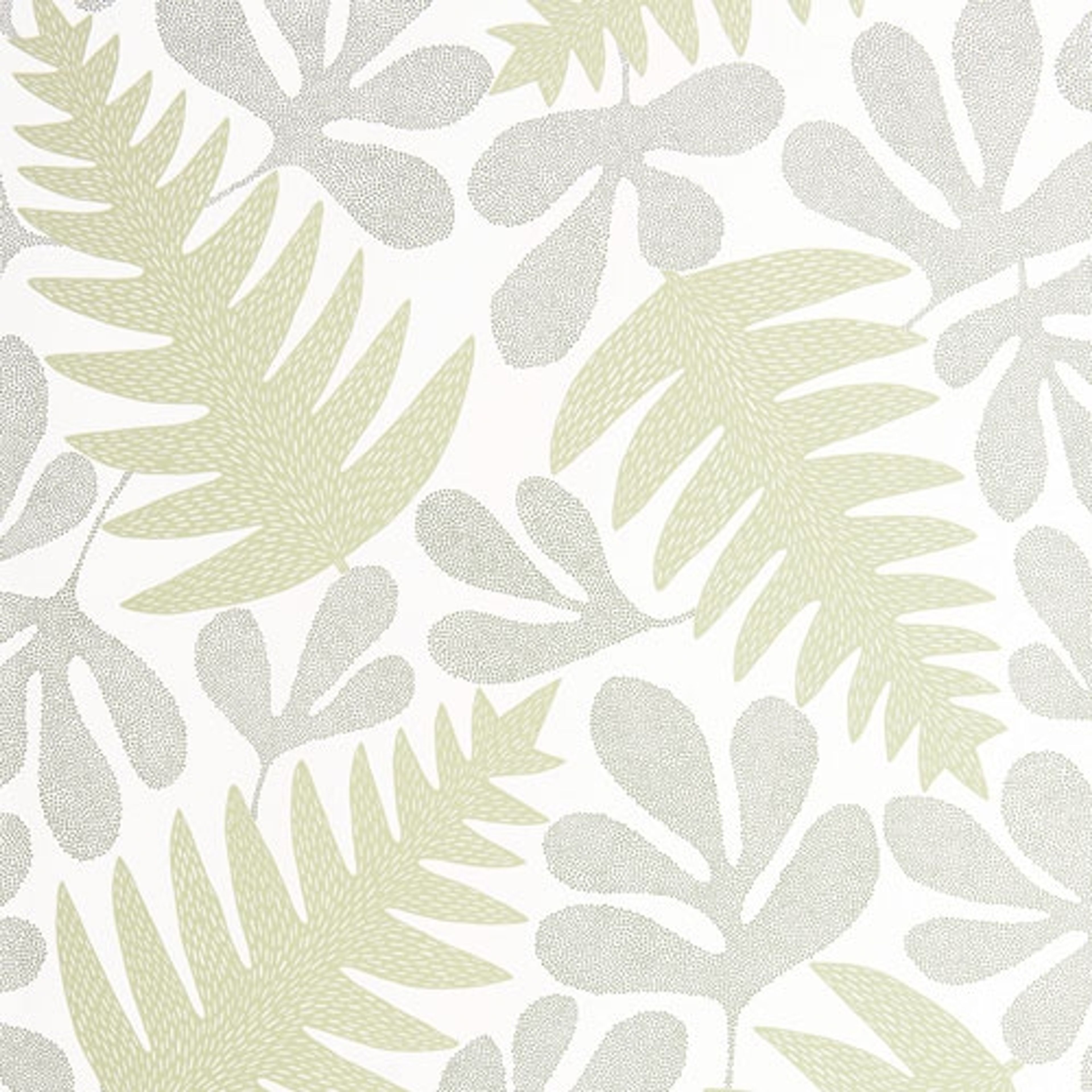 Deep Sea Reef tapet från Midbec med botaniskt mönster i grön. Från kollektionen Pioneer. Nonwoven-material med förskjuten passning.