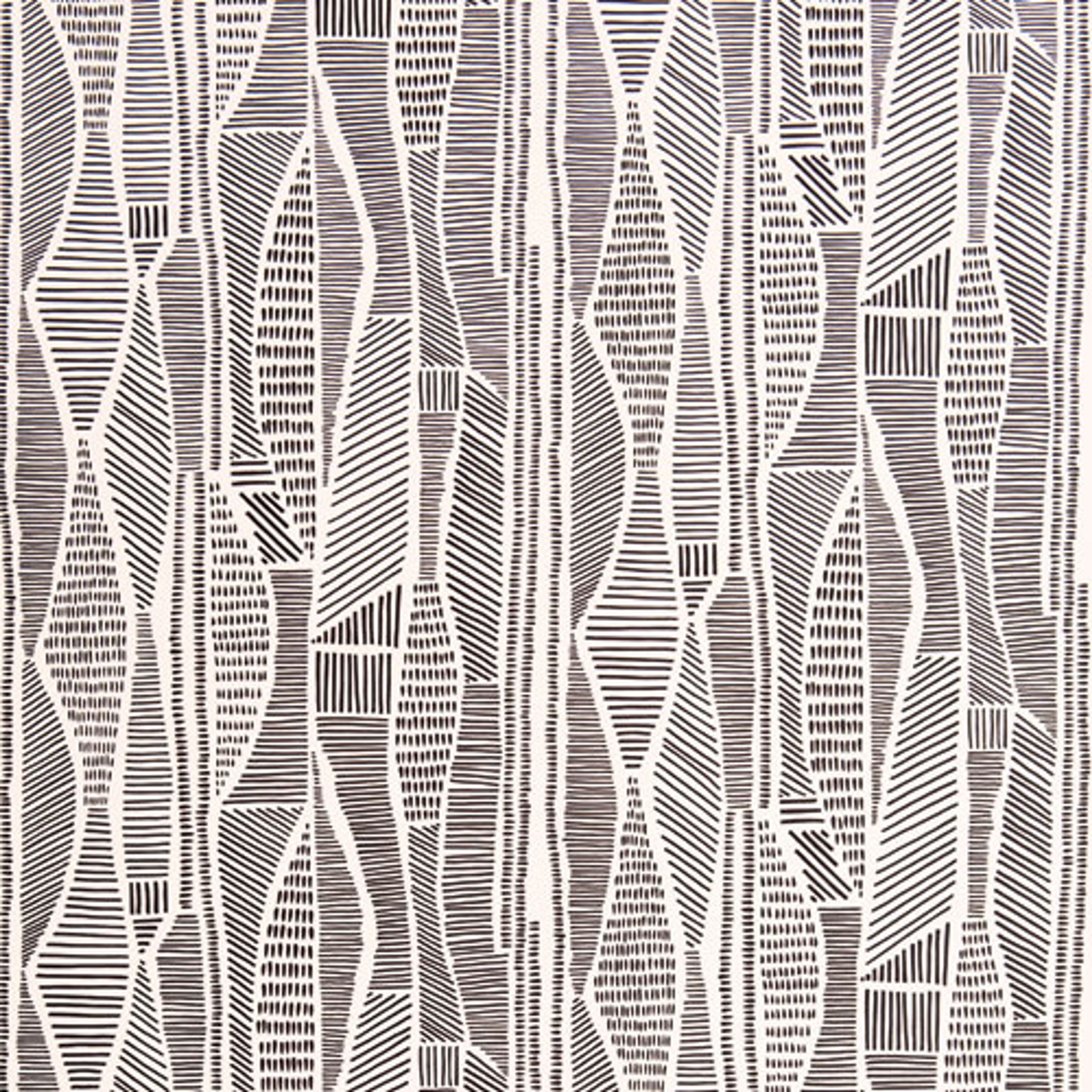 Skylark Fly High tapet från Midbec med geometriskt mönster i grå. Från kollektionen Pioneer. Nonwoven-material med förskjuten passning. Vintage, stram-stil.