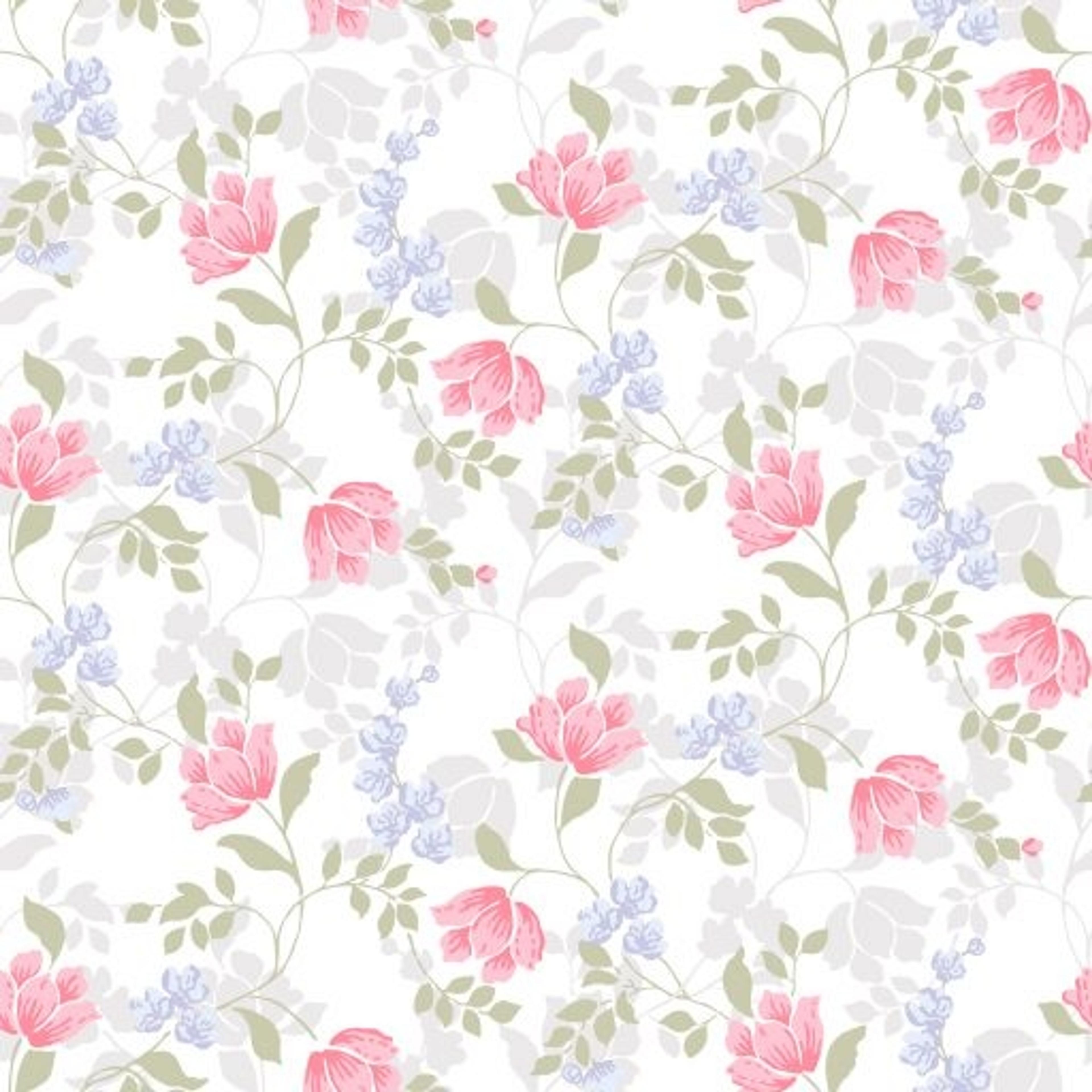 Malin, Multi tapet från duro med blommigt mönster i rosa. Från kollektionen Spira. Nonwoven-material med rak passning.