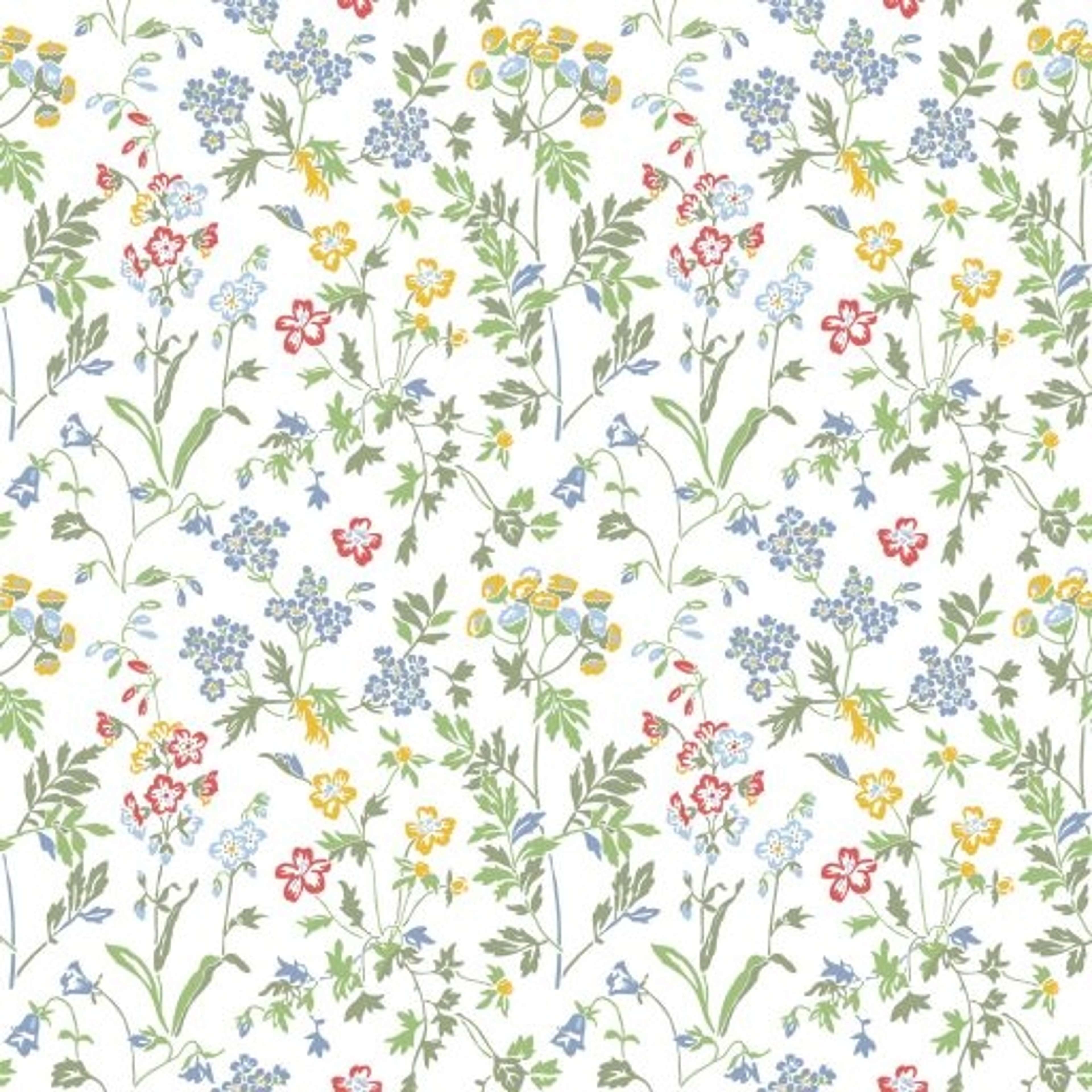 Juni, Multi tapet från duro med blommigt mönster i grön. Från kollektionen Natur. Nonwoven-material med rak passning.