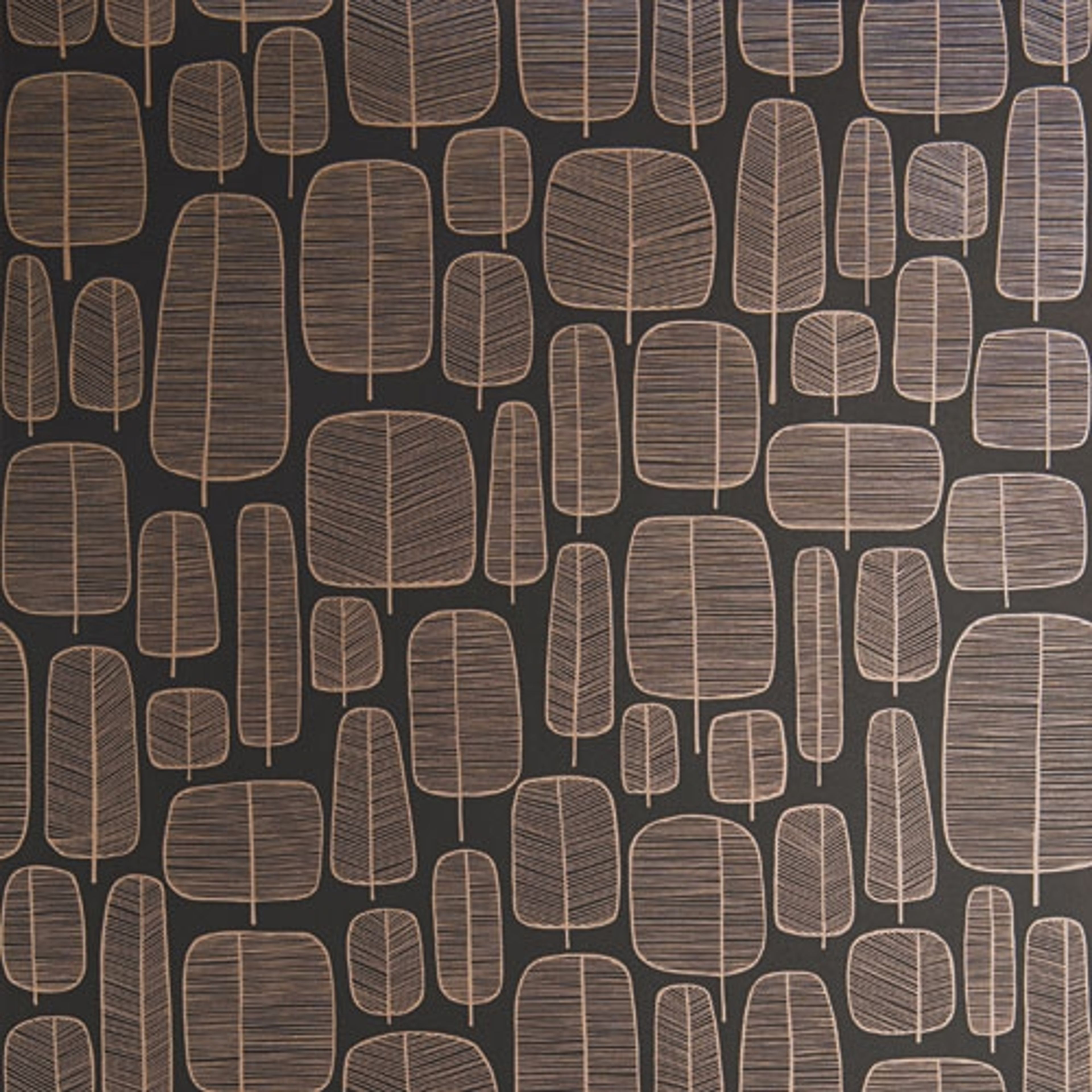 Little Trees Talos tapet med grafiskt mönster i svart. Från kollektionen signature. Nonwoven-material med rak passning.