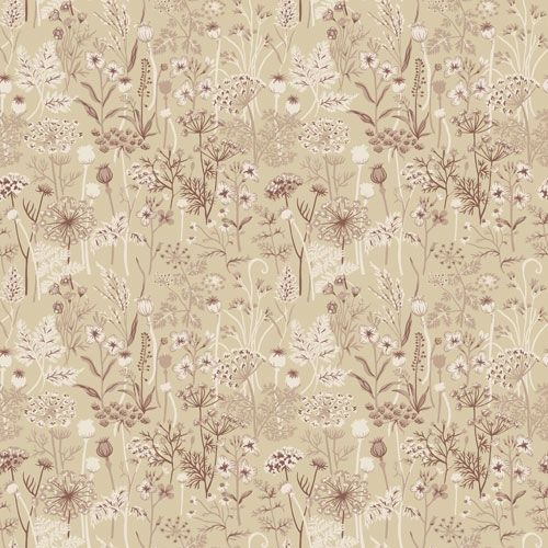 Dara tapet från Midbec med blommigt mönster i beige. Från kollektionen Havsblick. Nonwoven-material med rak passning.