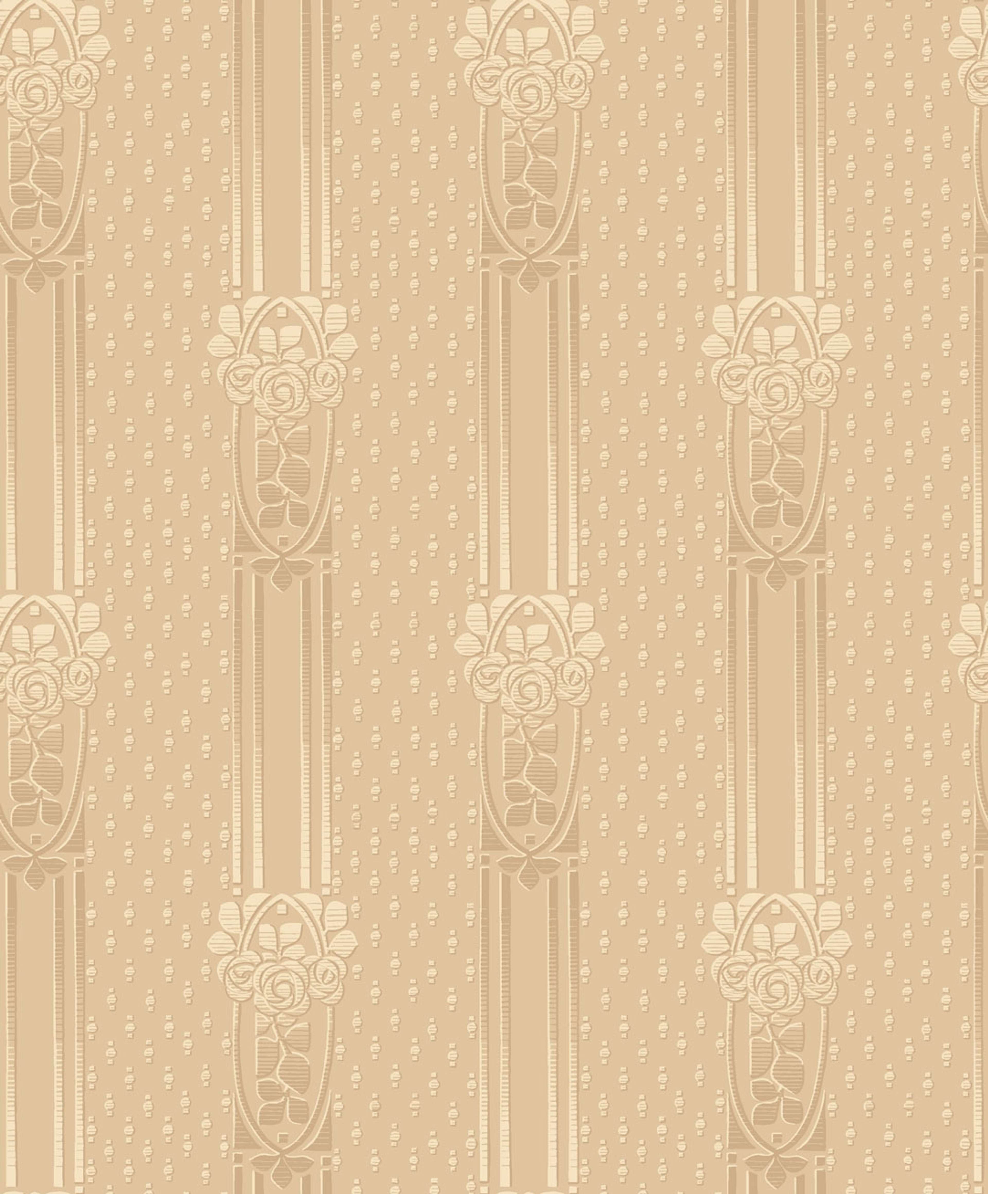 Ellen tapet från Boråstapeter med randigt, blommigt mönster i gul. Från kollektionen anno. Nonwoven-material med rak passning. Passar i sovrum och matsal.