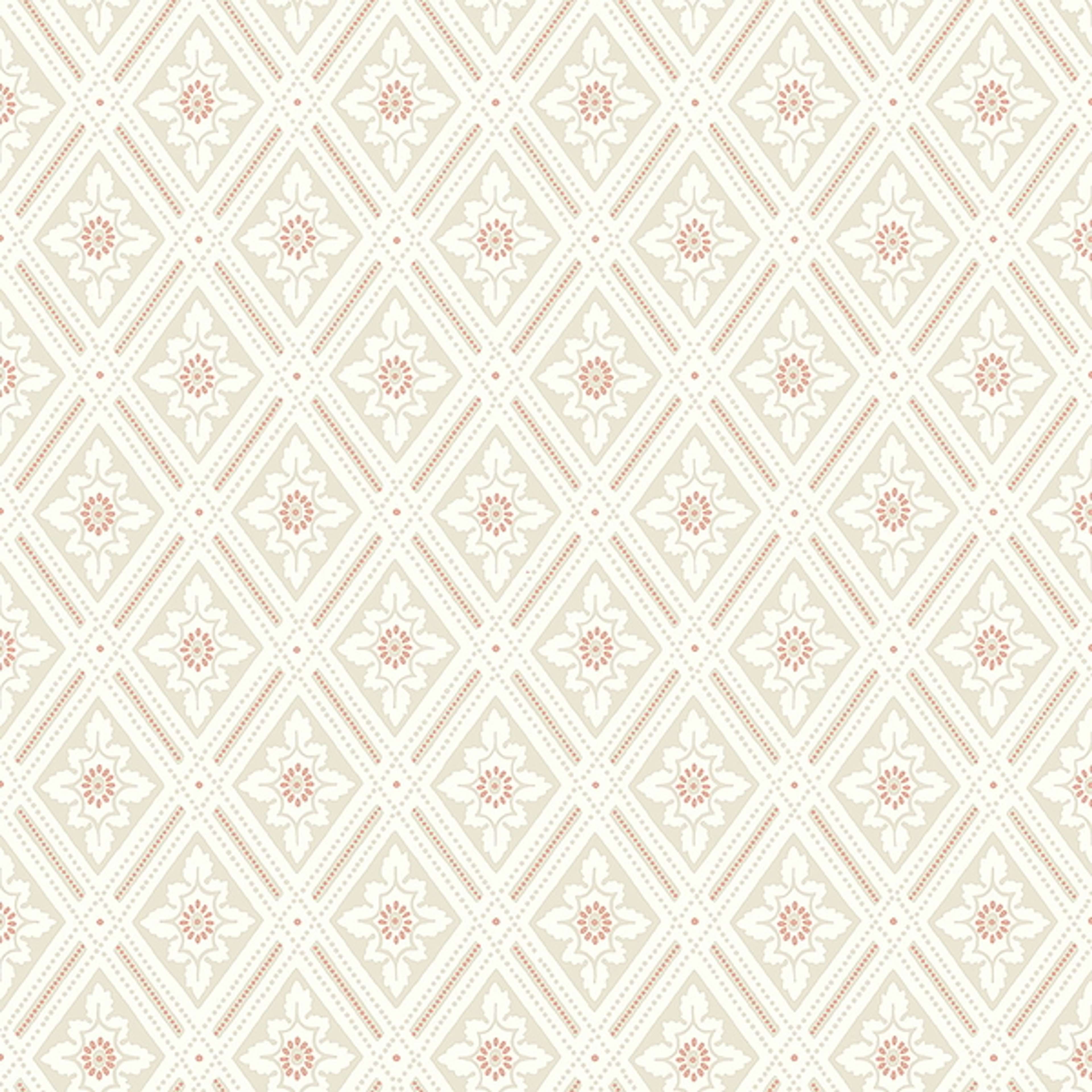 Ester mönsterbild trellis, beige tapet från Boråstapeter med rutigt, geometriskt, trellis mönster i beige. Från kollektionen Falsterbo III. Nonwoven-material med rak passning.