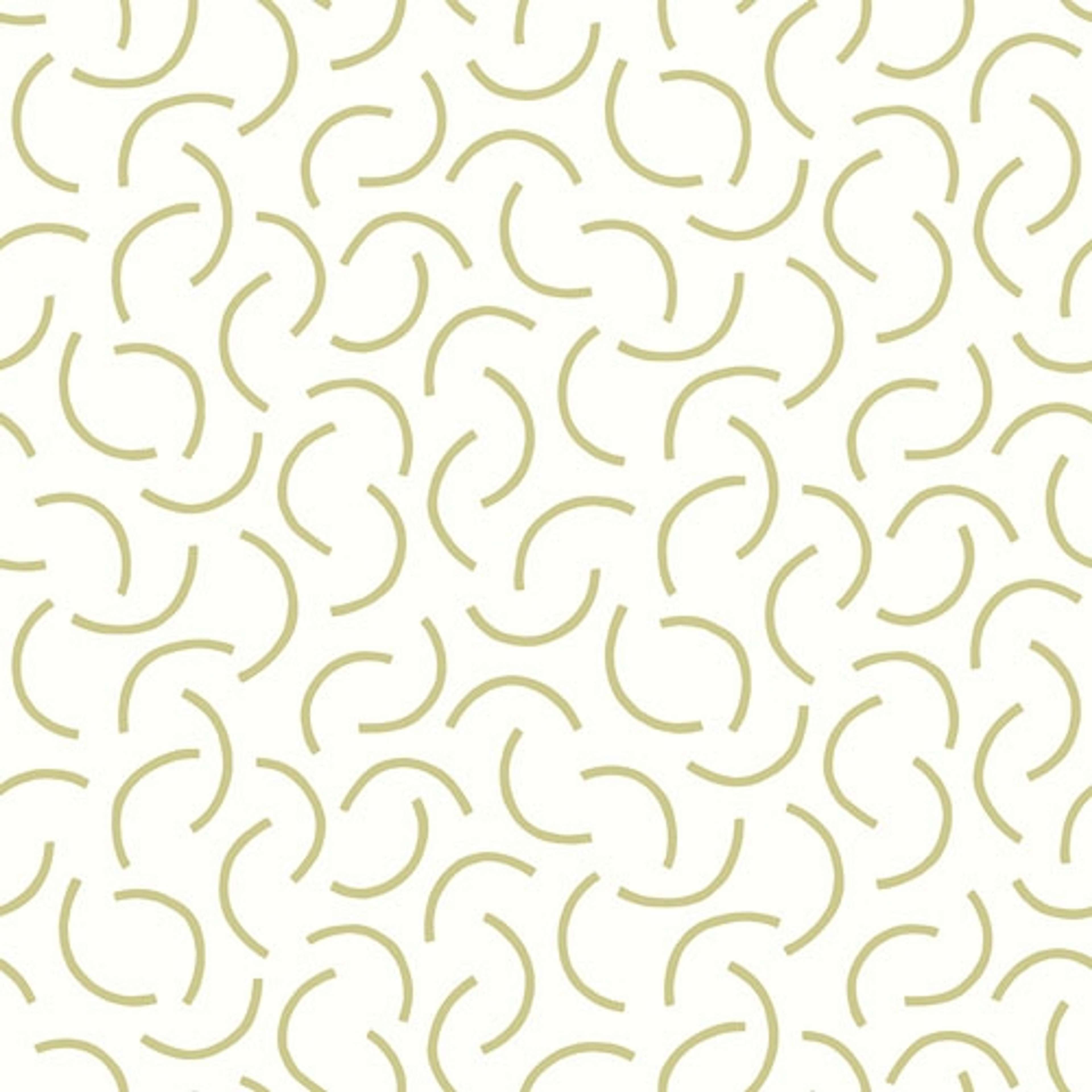 Tarn Shimmer tapet från Midbec med geometriskt, retro mönster i vit och guld. Från kollektionen Kinfolk. Nonwoven-material med förskjuten passning.