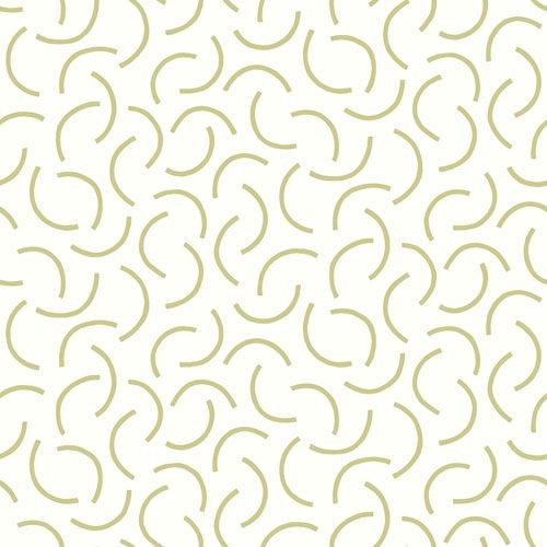 Tarn Shimmer tapet från Midbec med geometriskt, retro mönster i vit och guld. Från kollektionen Kinfolk. Nonwoven-material med förskjuten passning.