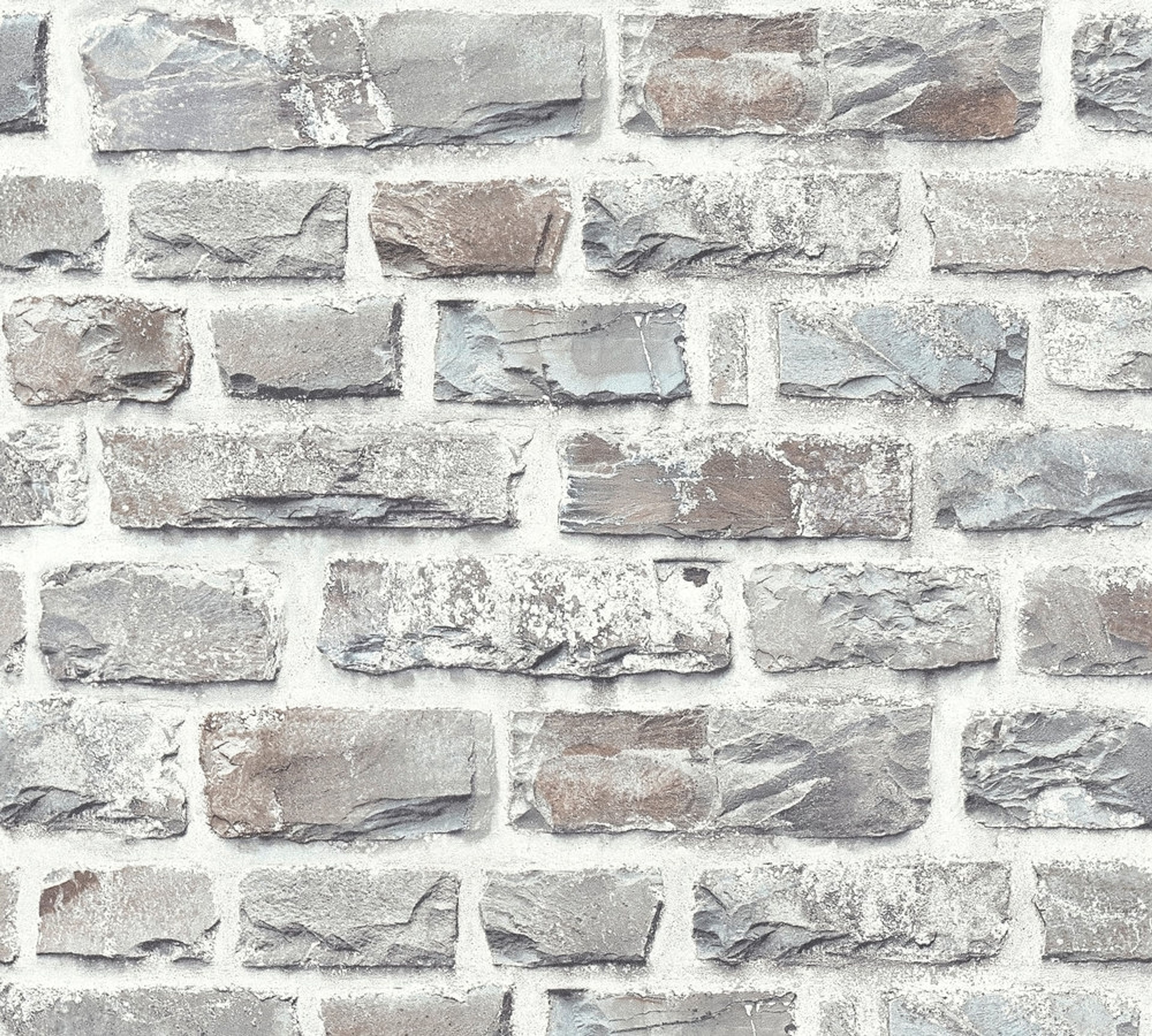 Washed Brickwall, strukturtapet i beige och grå tapet med tegelsten mönster i beige. Från kollektionen best of wood n stone 2. Nonwoven-material med förskjuten passning. Passar i vardagsrum och matsal.