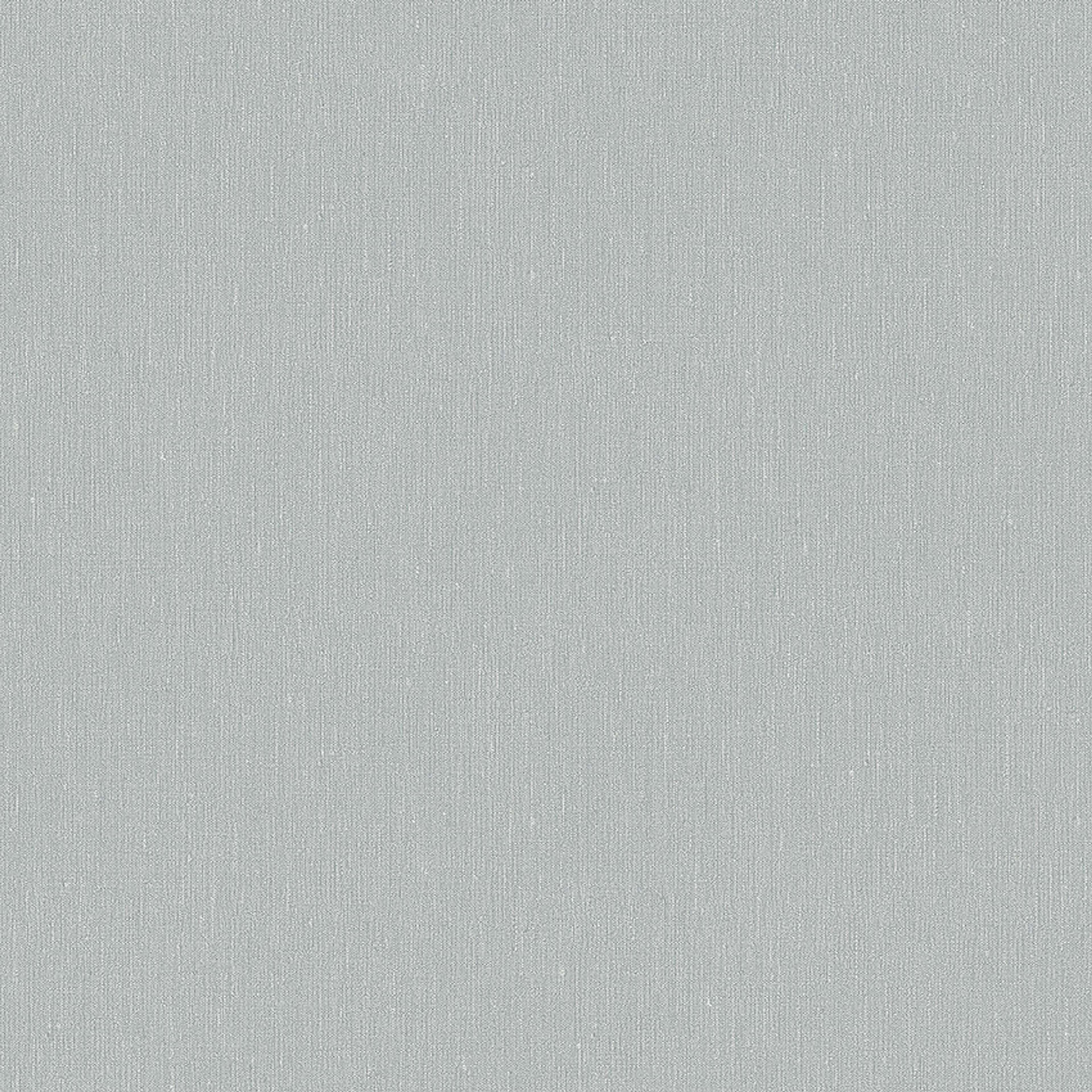 Cloudy Linen tapet med enfargat, textilimitation mönster i blå. Från kollektionen Linen. Nonwoven-material. Passar i vardagsrum och matsal.