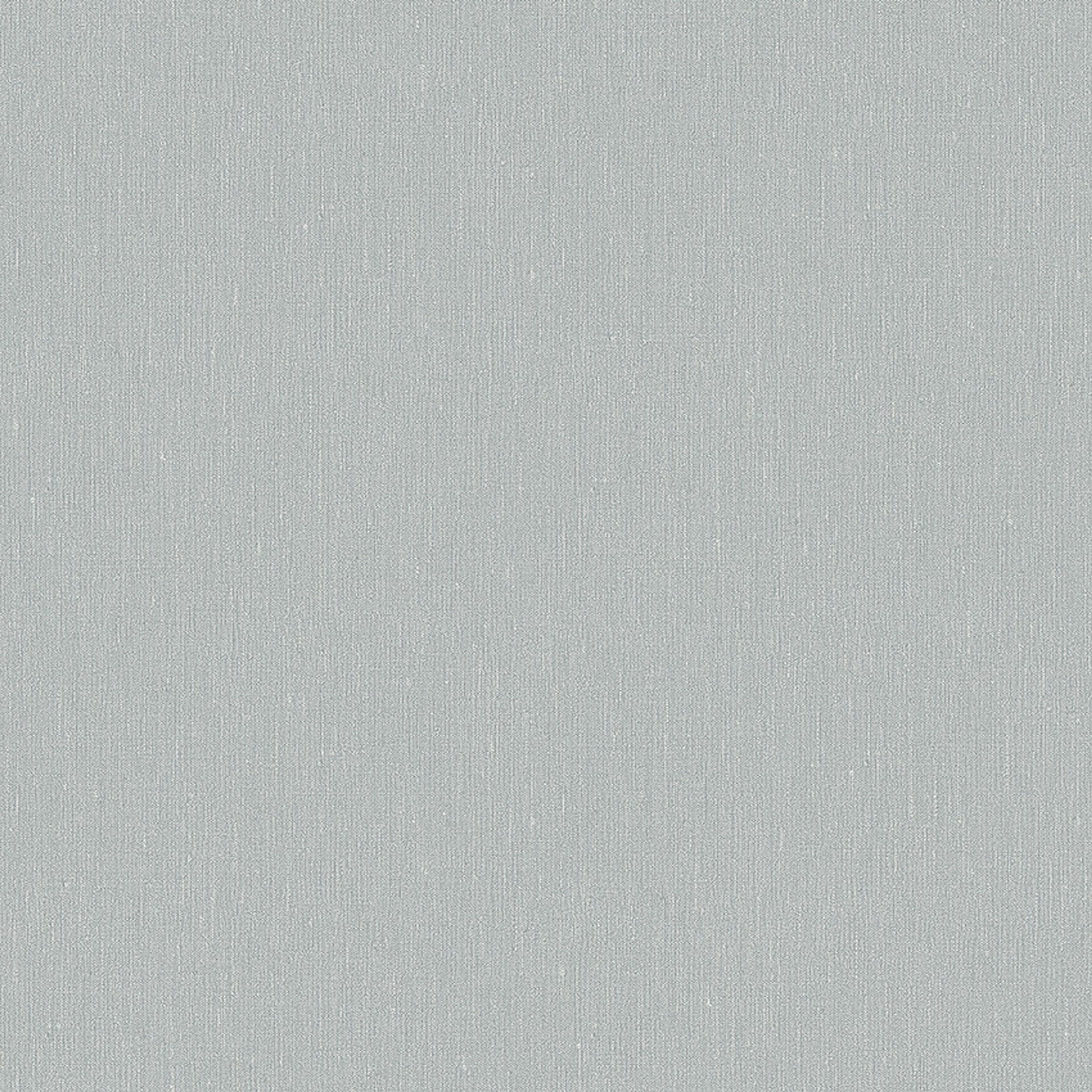 Cloudy Linen tapet med enfargat, textilimitation mönster i blå. Från kollektionen Linen. Nonwoven-material. Passar i vardagsrum och matsal.