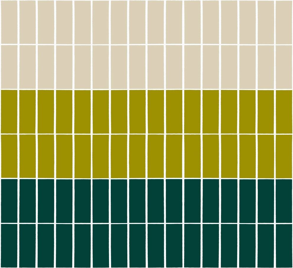 Tilliskivi tapet med rutigt mönster i beige. Från kollektionen Marimekko 6. Nonwoven-material med rak passning.