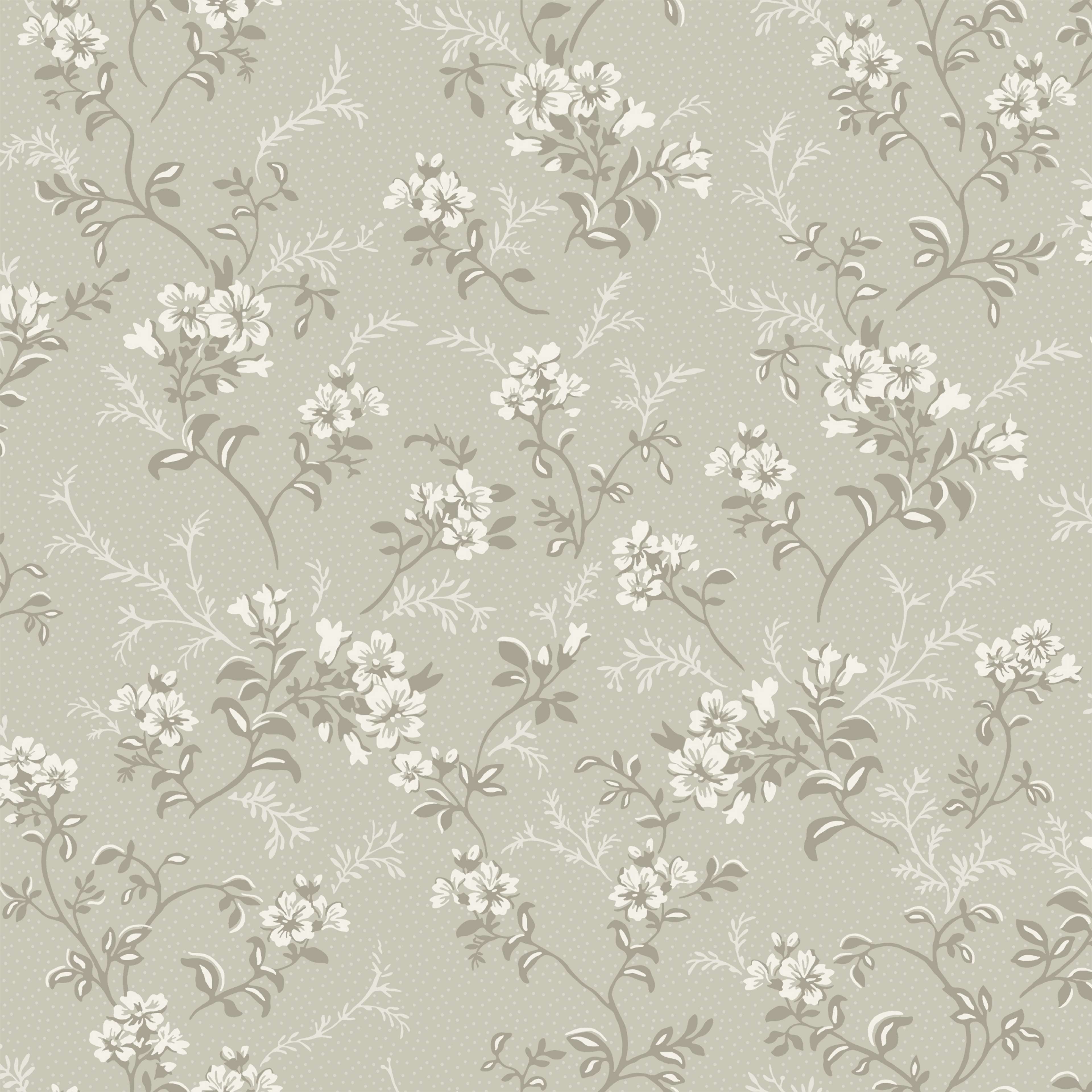 Sonja Beige tapet med blommigt mönster i beige. Från kollektionen Flora. Nonwoven-material med förskjuten passning.