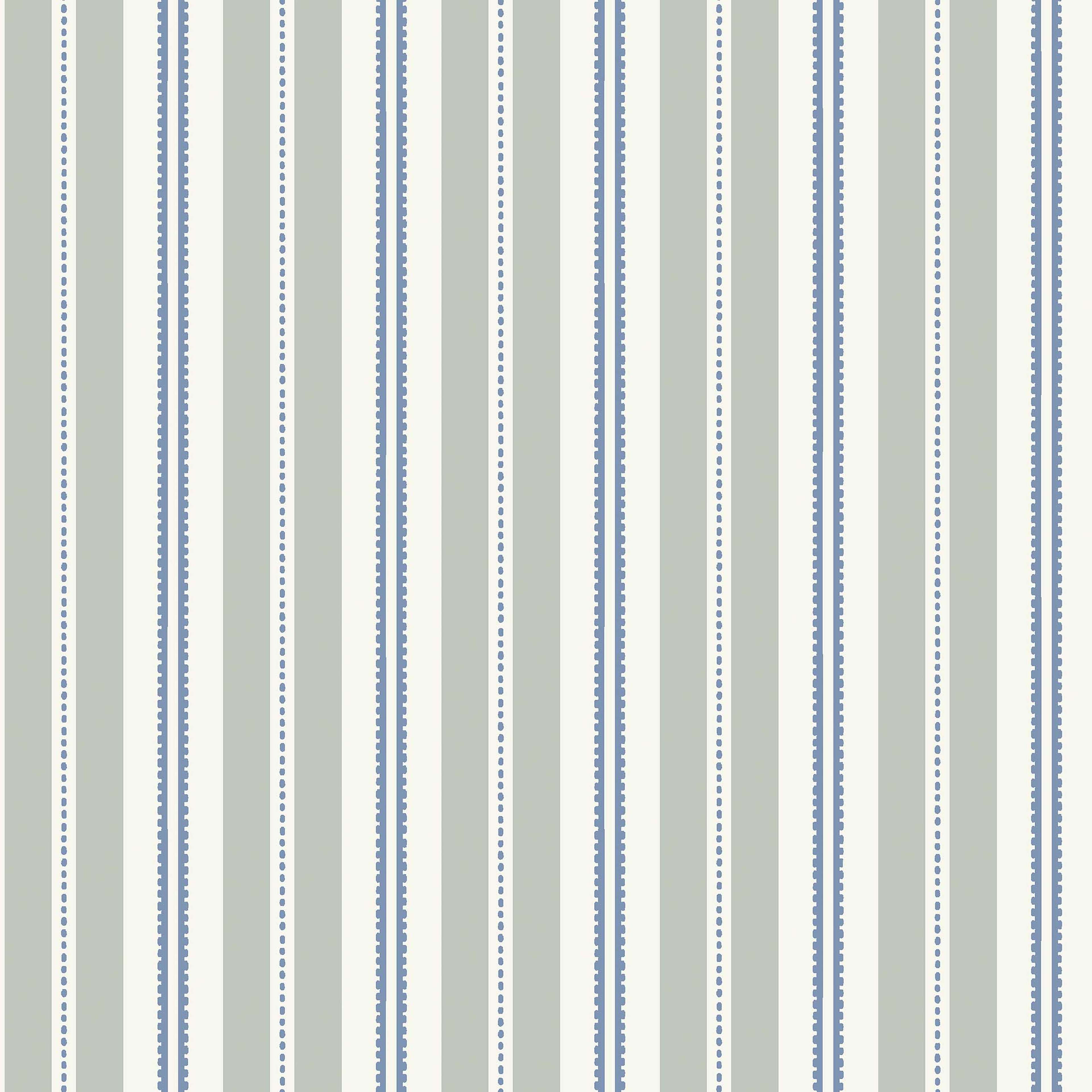 Hedda grönblå, tapet tapet med randigt mönster i grön. Från kollektionen Nordic Folk. Nonwoven-material. Passar i hall.