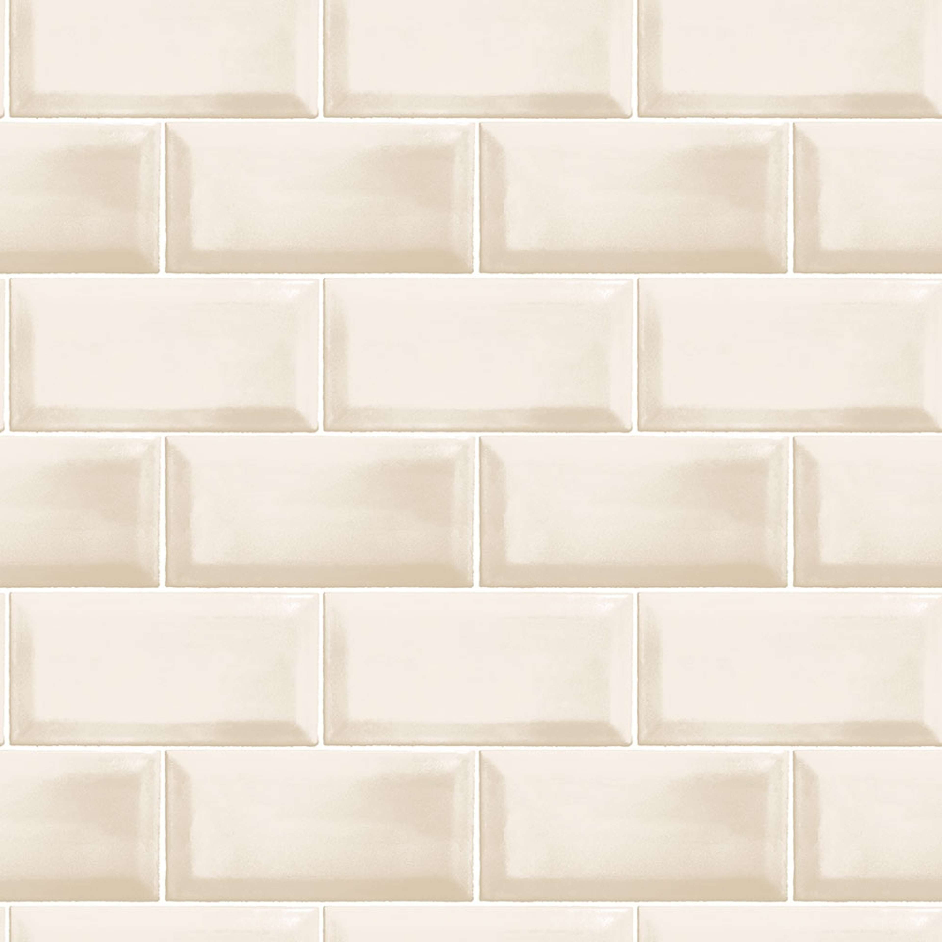 Metro Tile tapet i beige. Från kollektionen Just Kitchens. Nonwoven-material med rak passning.