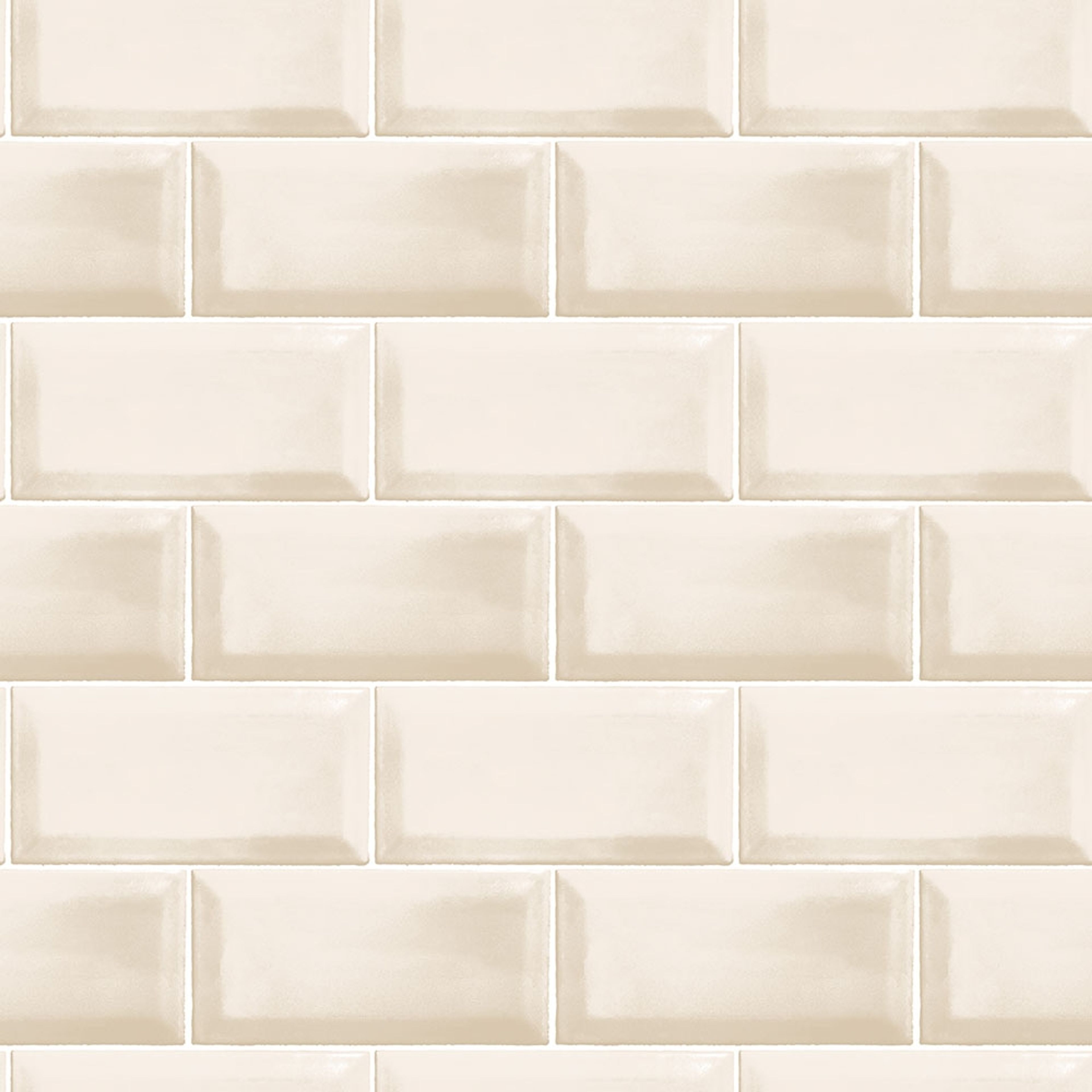 Metro Tile tapet i beige. Från kollektionen Just Kitchens. Nonwoven-material med rak passning.