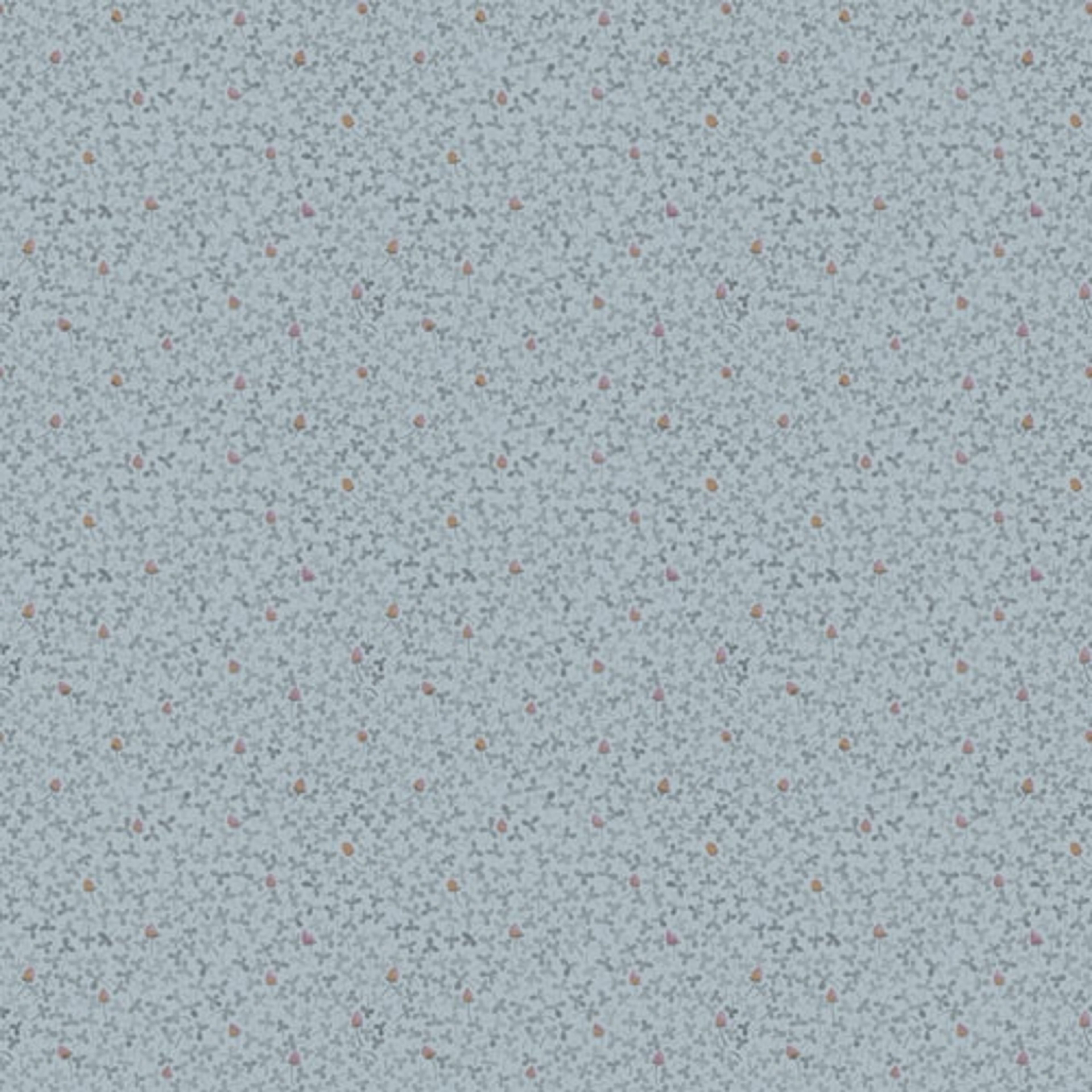 Clover småblommig, ljusblå tapet från Midbec med botaniskt mönster i blå. Från kollektionen Lyckebo. Nonwoven-material med rak passning.