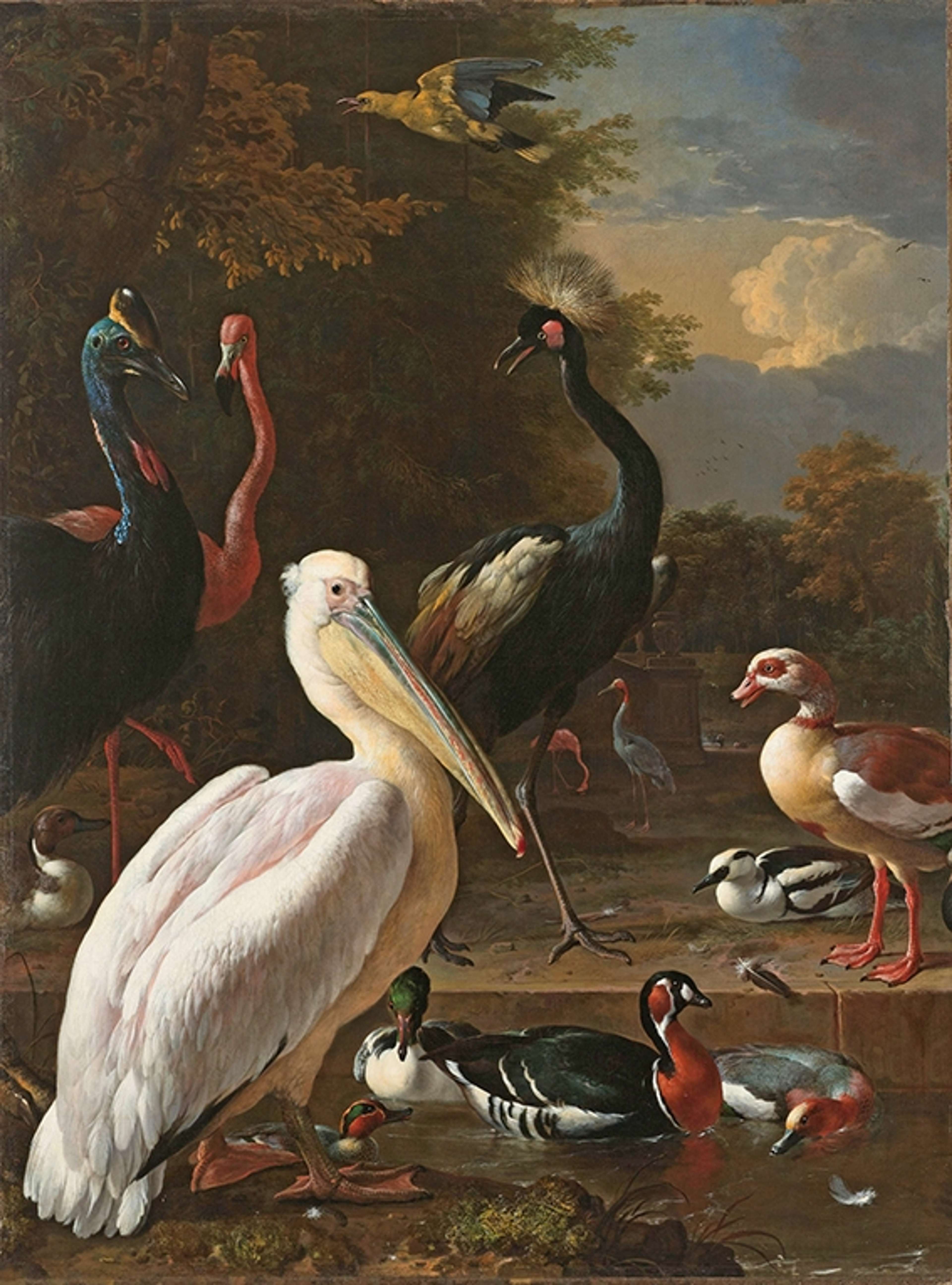 Menagerie, digitaltapet i flerfärgat tapet med digitalfoto mönster. Från kollektionen history of art. Nonwoven-material med fri passning. Passar i vardagsrum och matsal.