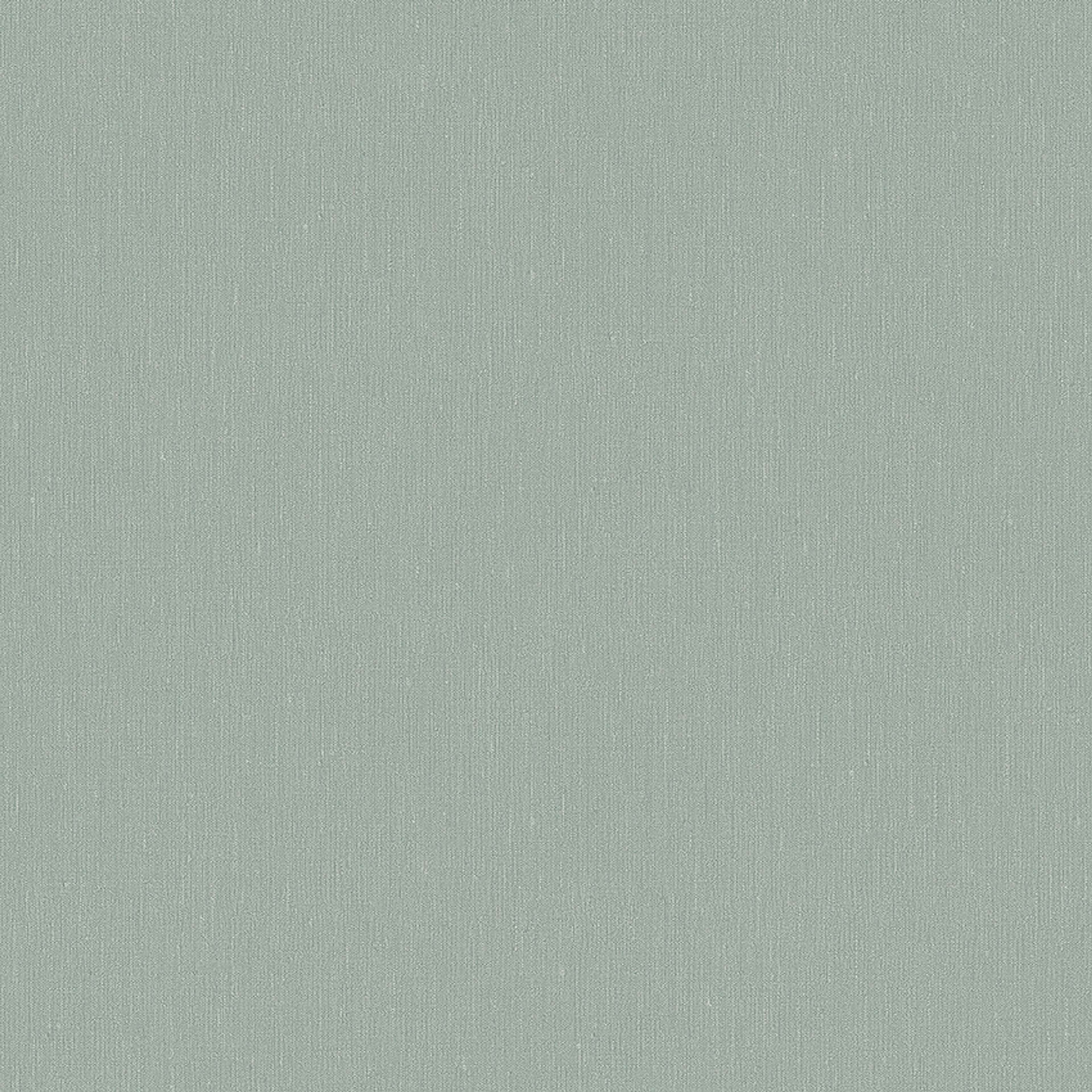Minty Green tapet med enfargat, textilimitation mönster i grön. Från kollektionen Linen. Nonwoven-material. Passar i vardagsrum och matsal.